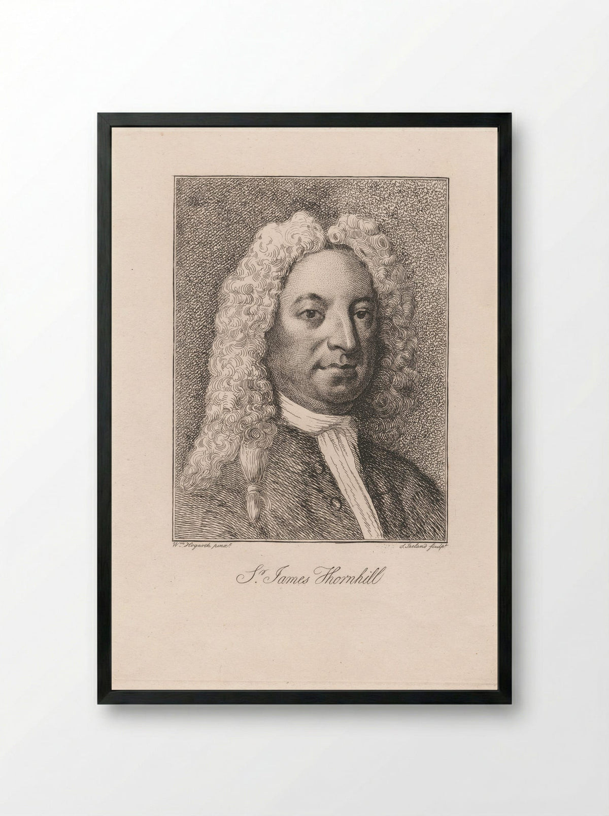 Sir James Thornhill - Samuel Ireland - Framed Print Black