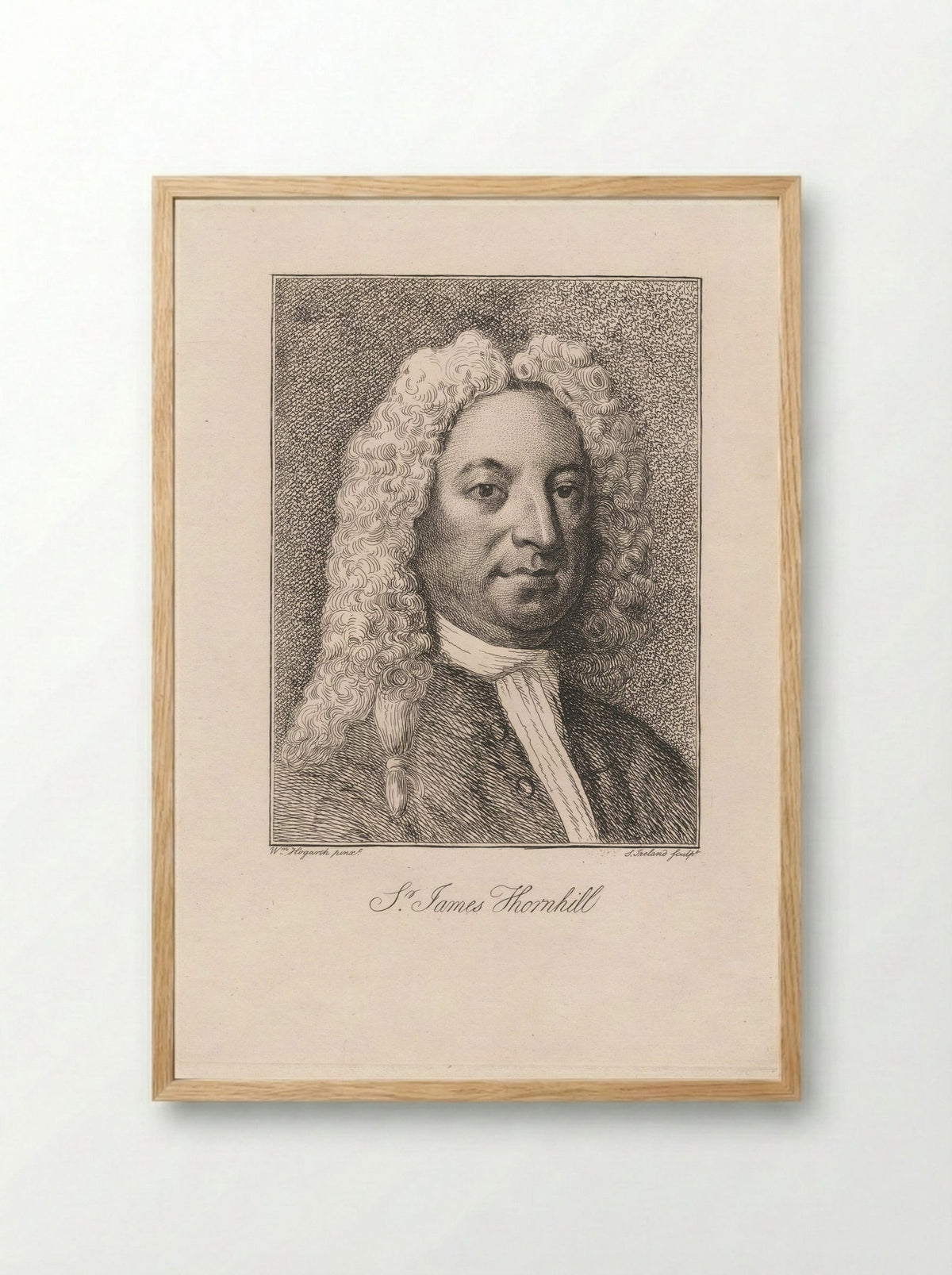 Sir James Thornhill - Samuel Ireland - Framed Print Wood