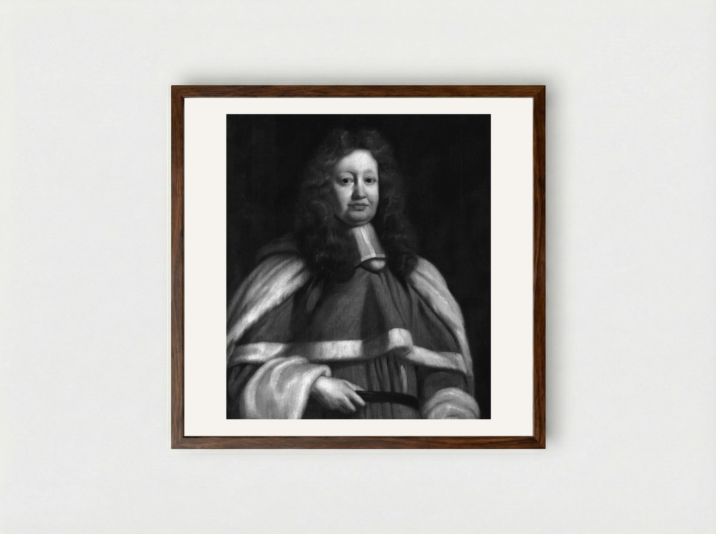 Sir John Powell - John Riley - Framed Print Dark Wood