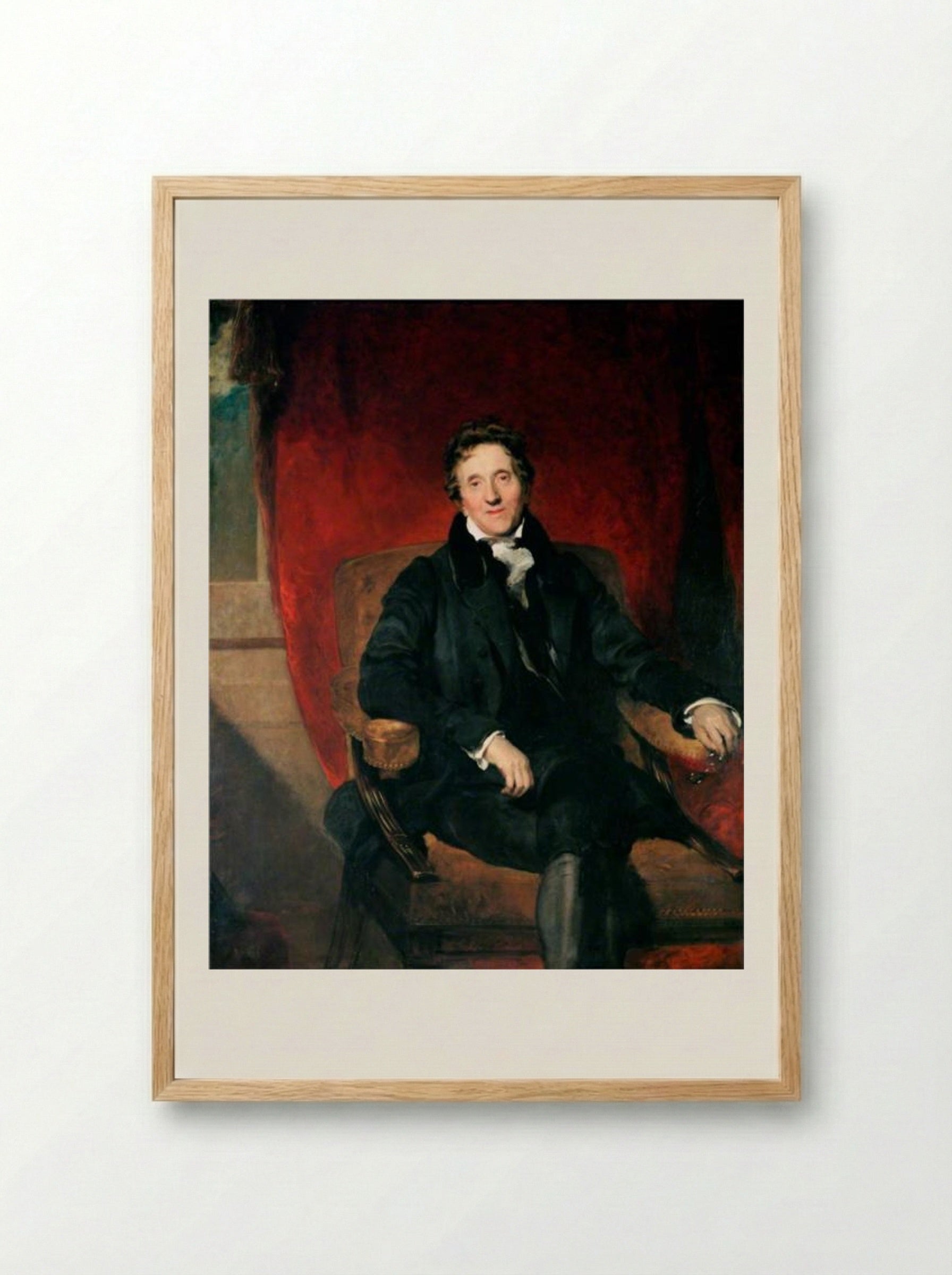 Sir John Soane, Aged 76 - Sir Thomas Lawrence - Framed Print Wood