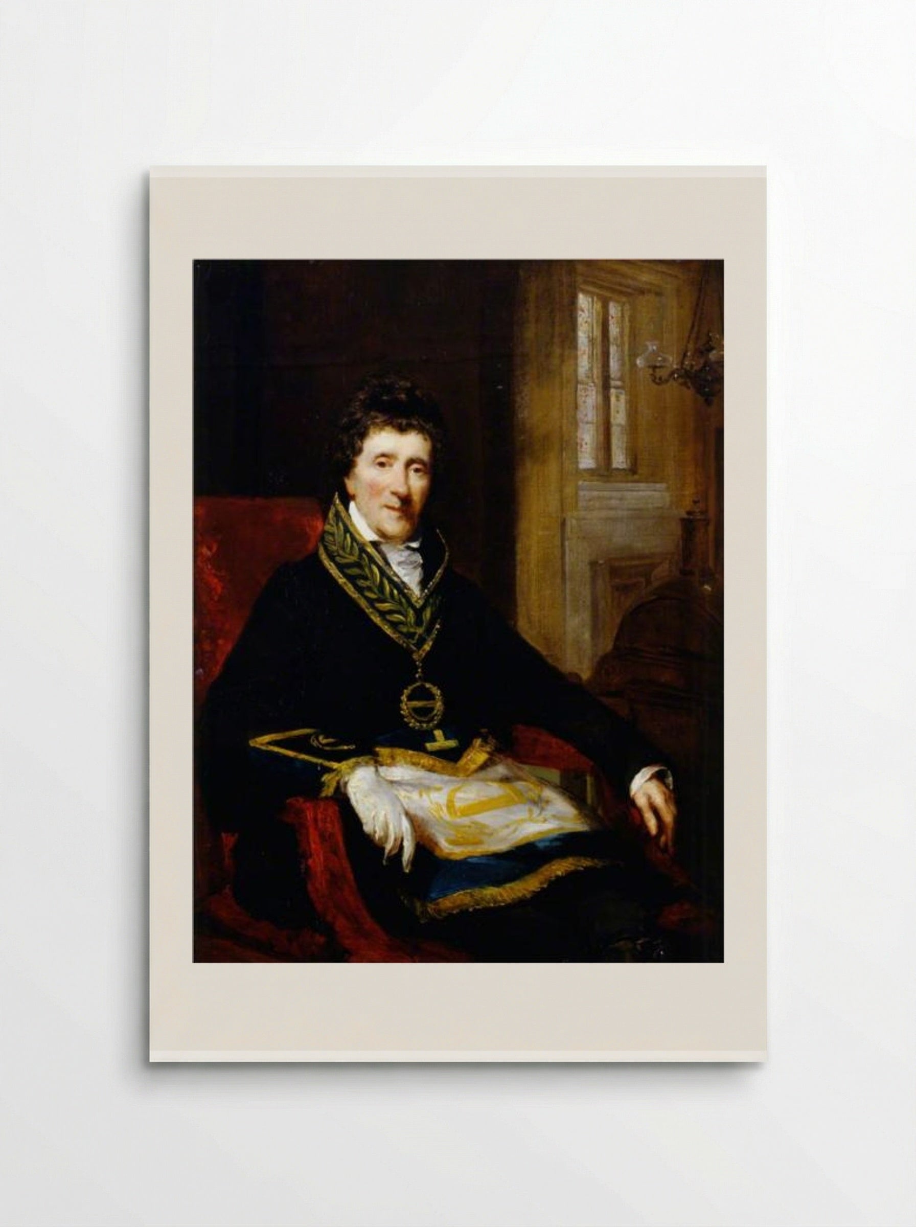Sir John Soane, in Masonic Costume, as Grand Superintendent and President of the Board of Works - John Jackson - Poster