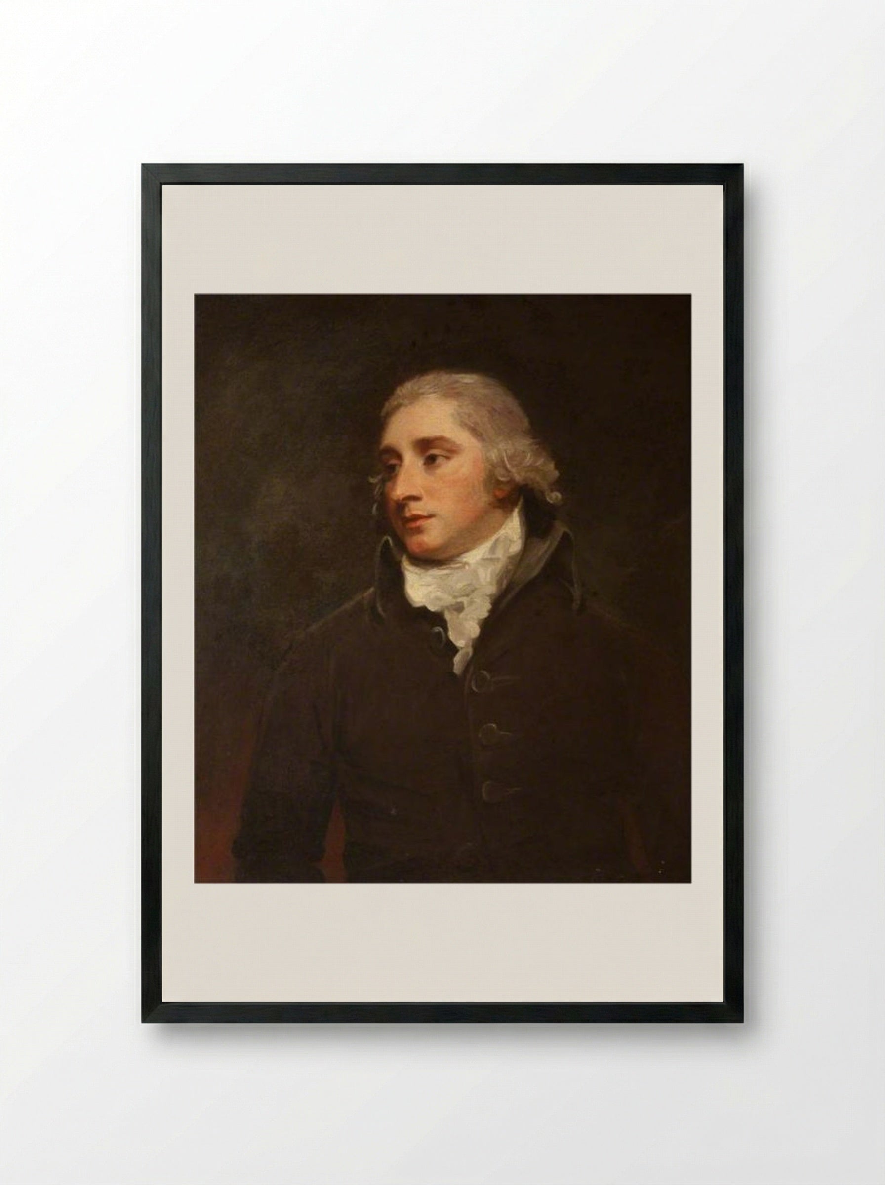 Sir John Trevelyan, 5th Bt - George Romney - Framed Print Black