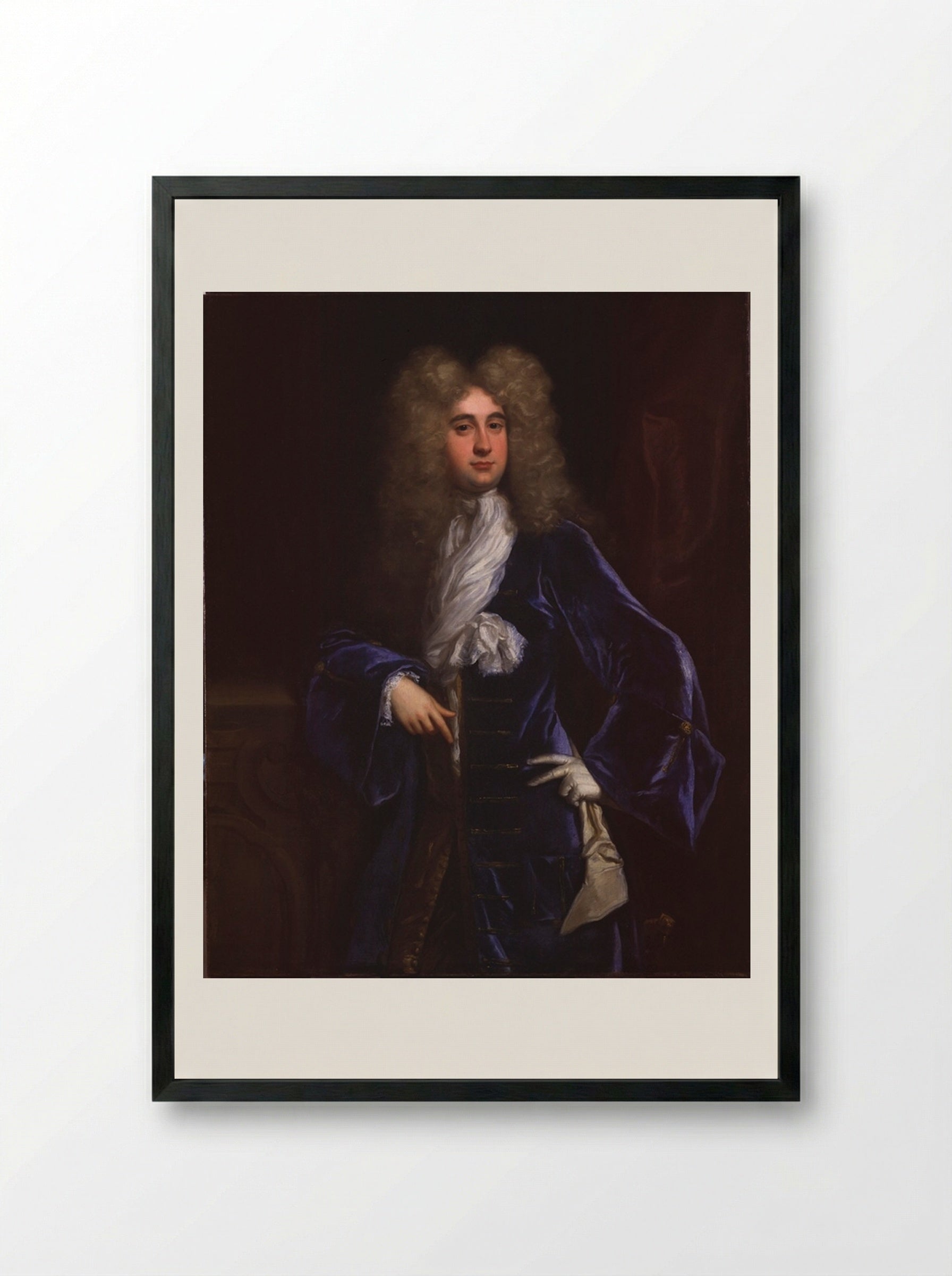 Sir Matthew Holworthy - Sir Godfrey Kneller - Framed Print Black