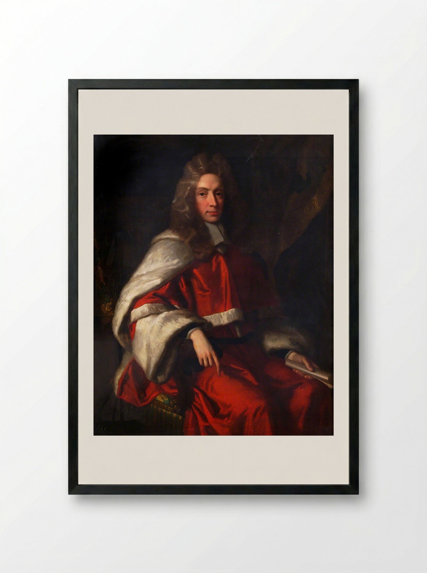 Sir Peyton Ventris - John Riley - Framed Print Black