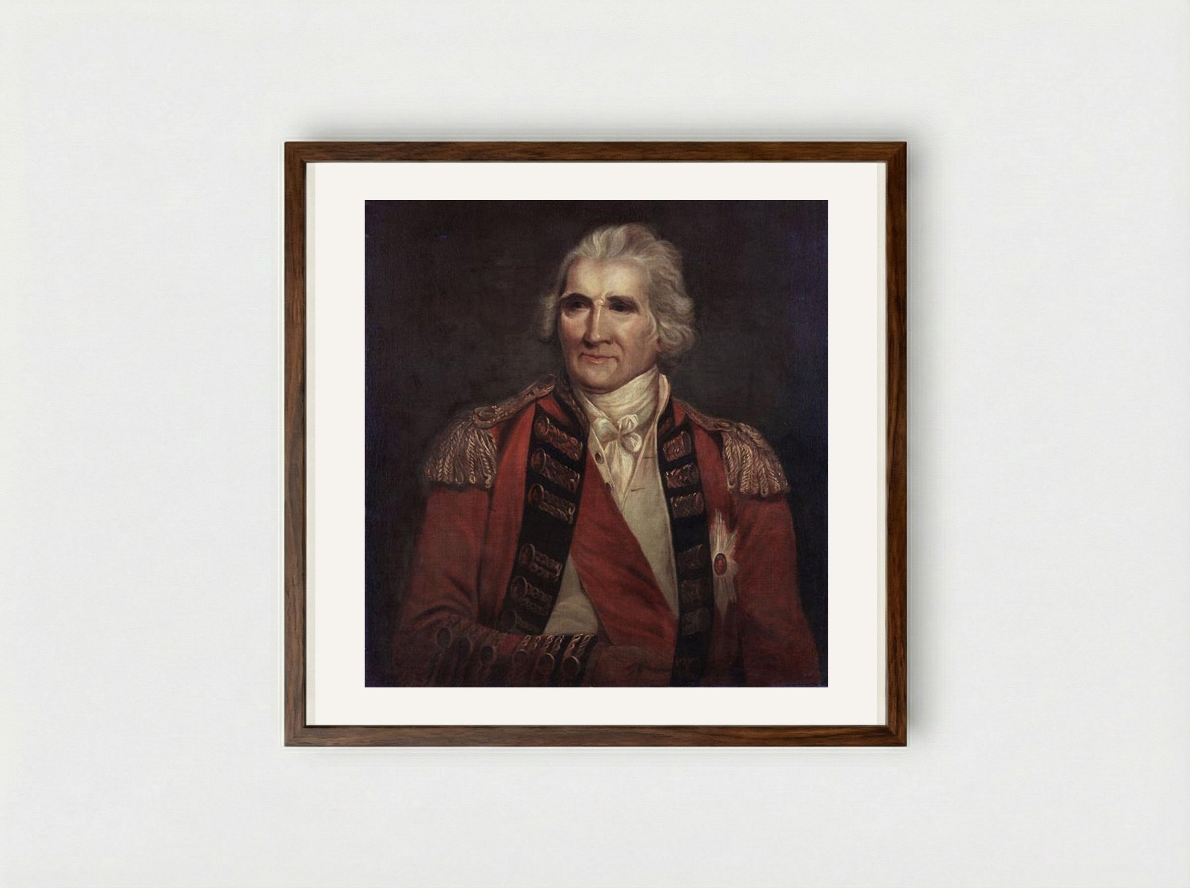 Sir Ralph Abercromby - John Hoppner - Framed Print Dark Wood