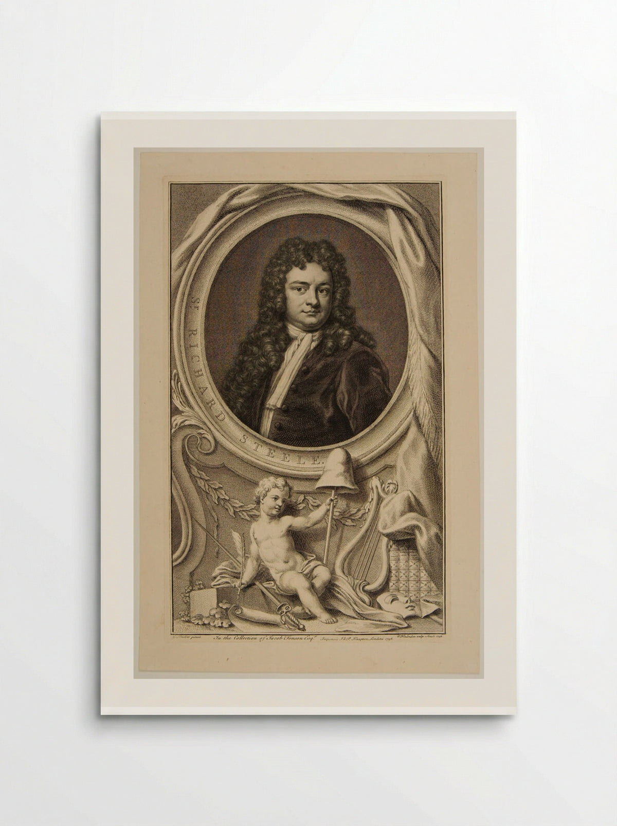 Sir Richard Steele - Jacobus Houbraken - Poster
