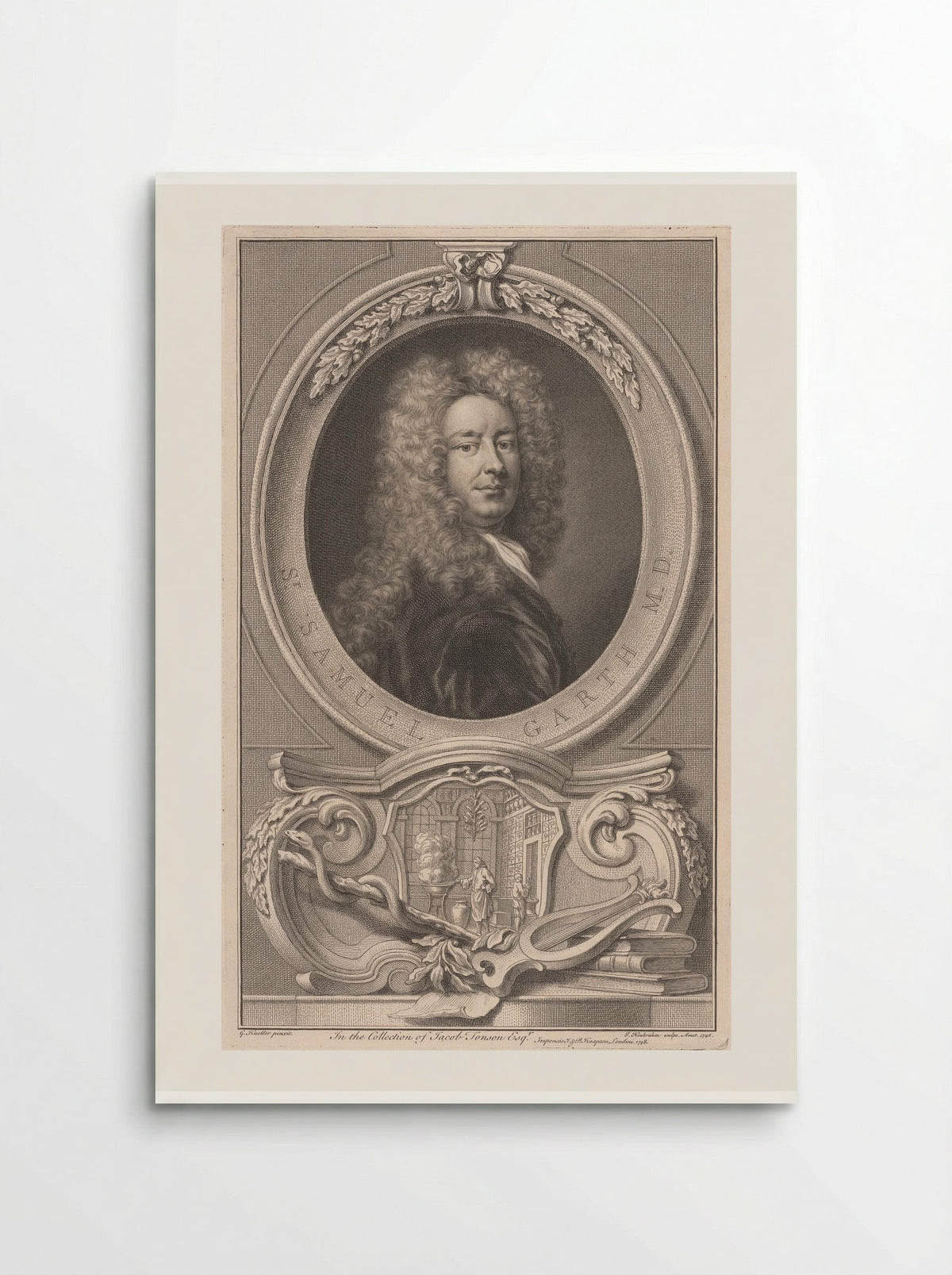 Sir Samuel Garth - Jacobus Houbraken - Poster