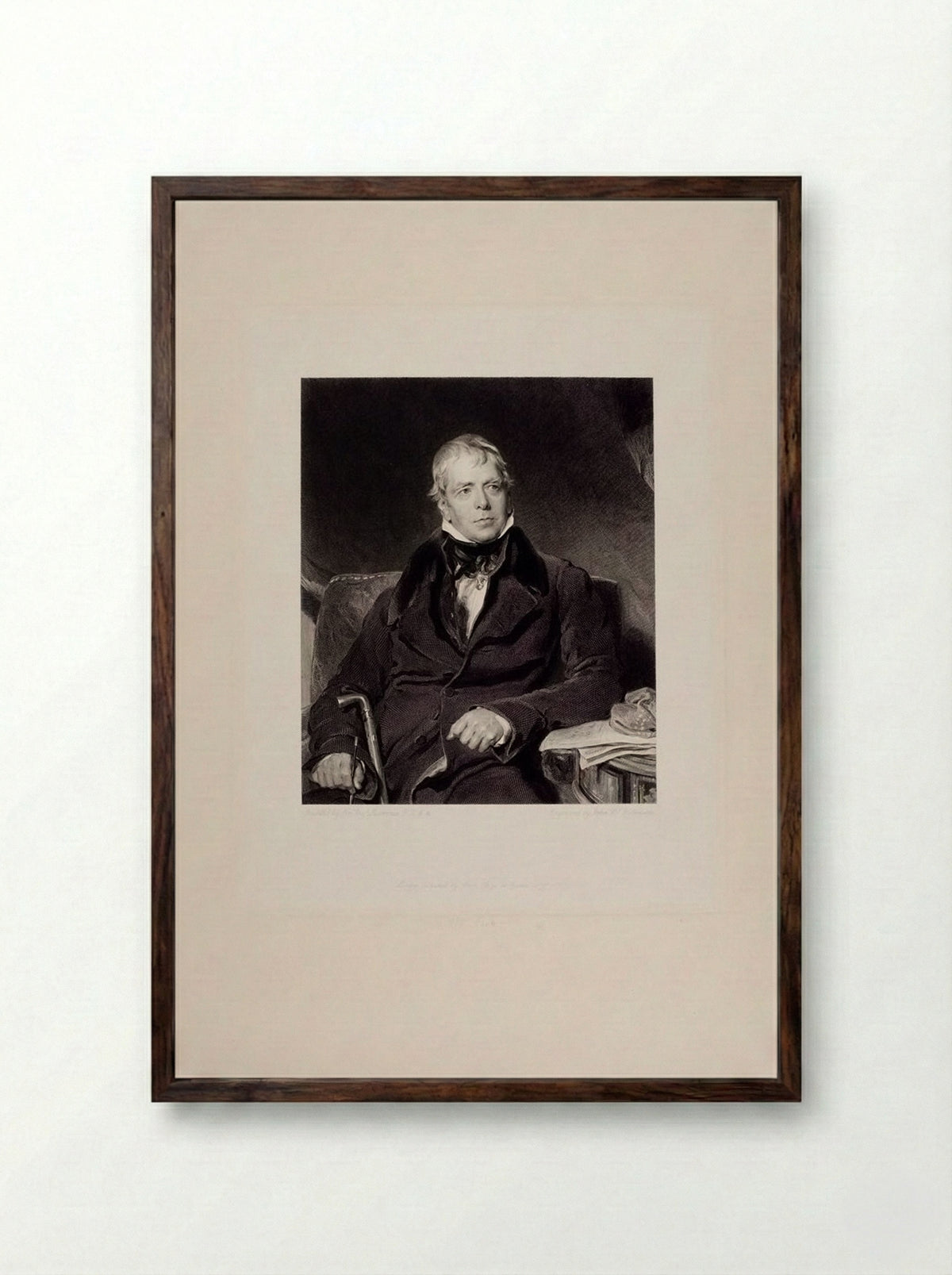 Sir Walter Scott - John Henry Robinson - Framed Print Dark Wood