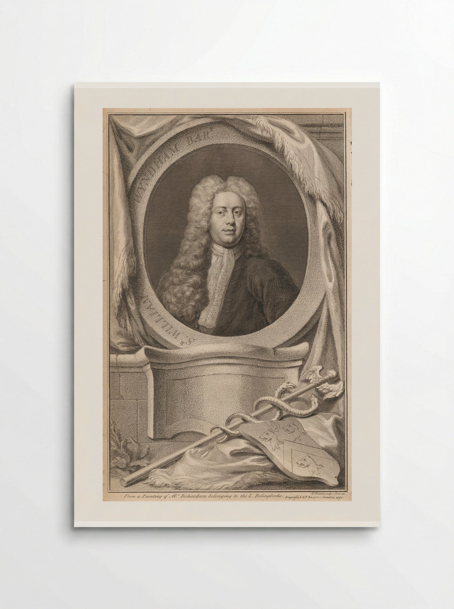 Sir William Wyndham - Jacobus Houbraken - Poster