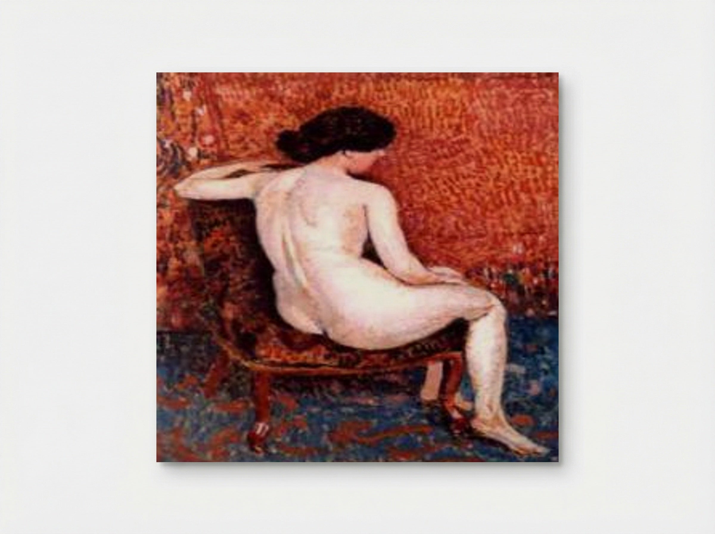 Sitting Nude on Chair - Georges Lemmen - Poster