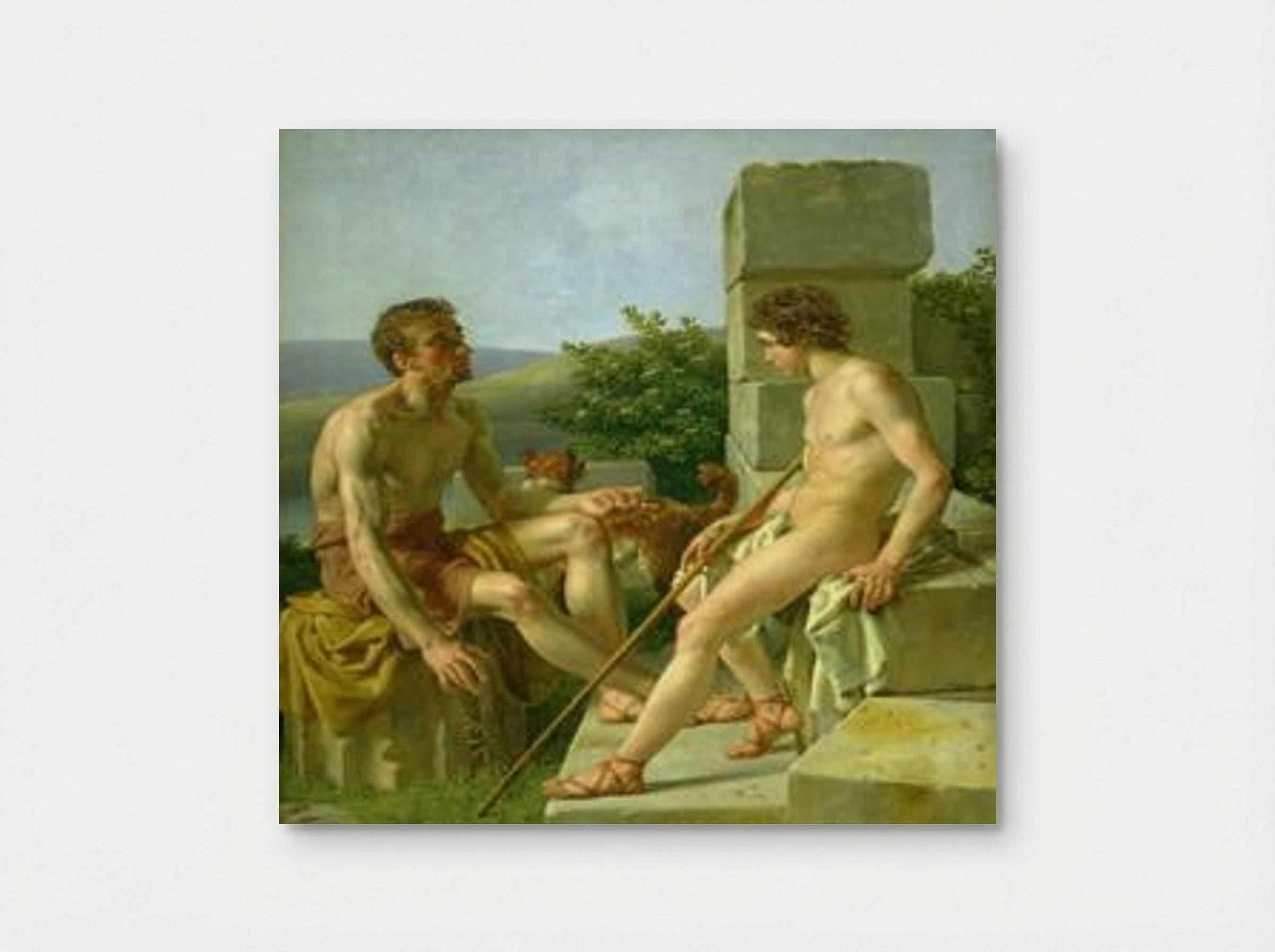 Sitting Young Man - Christoffer Wilhelm Eckersberg - Poster