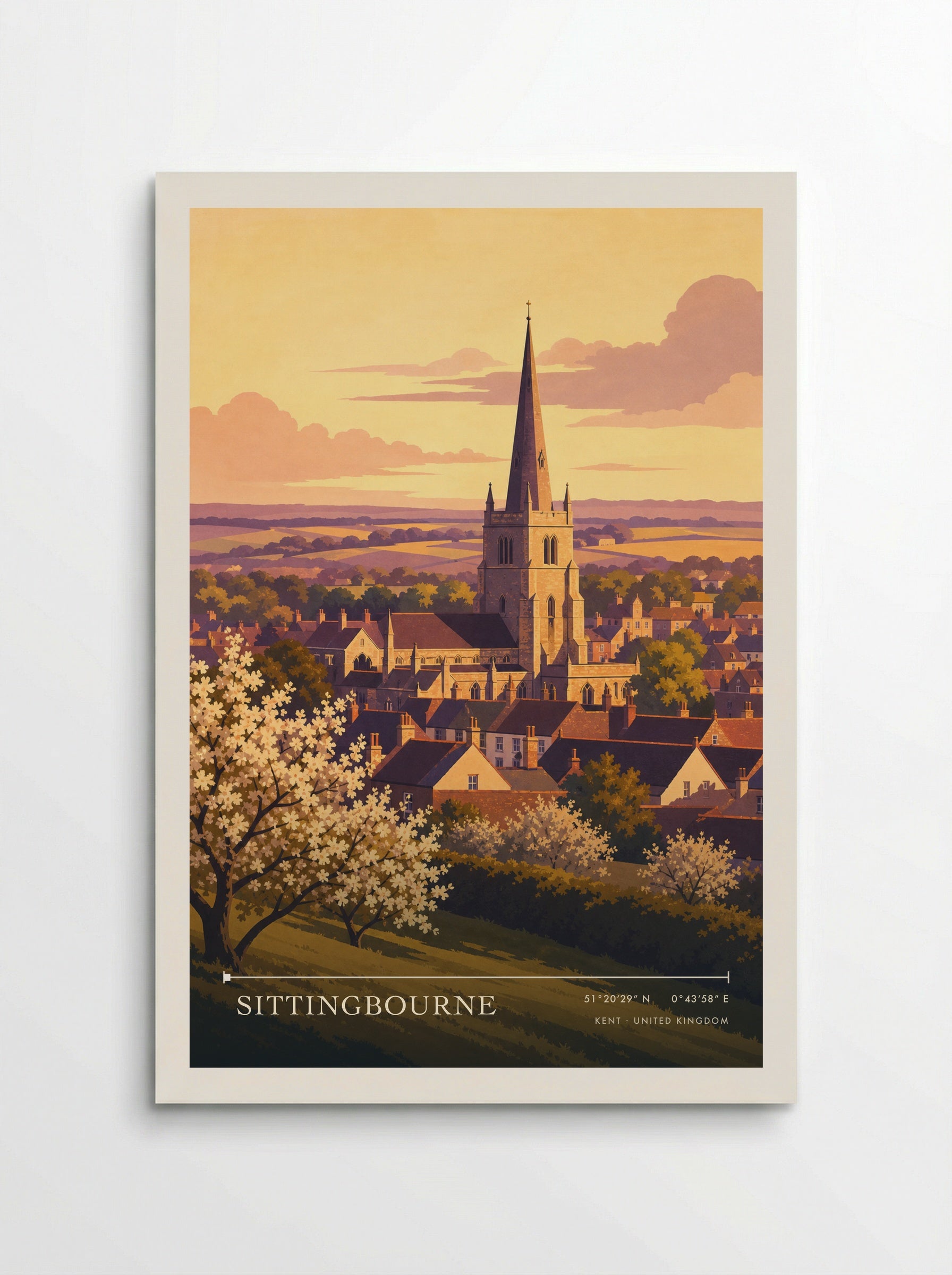 Sittingbourne Kent United Kingdom Travel Poster - Poster