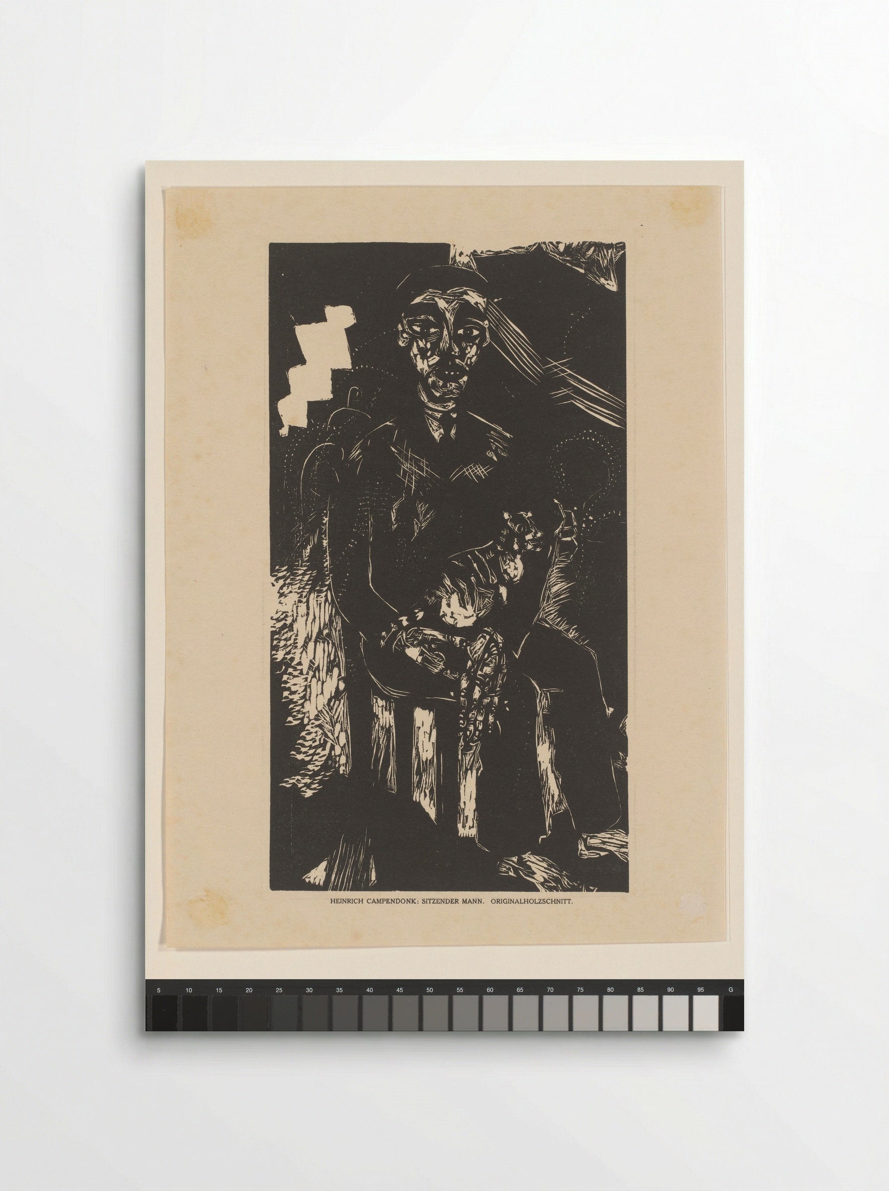 Sitzender Mann mit Katze auf dem Schoss - Heinrich Campendonk - Poster