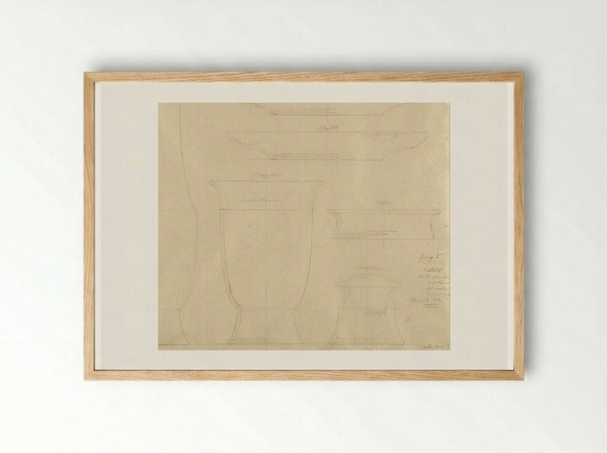 Six Designs for Earthenware Vessels - Theo Colenbrander - Framed Print Wood