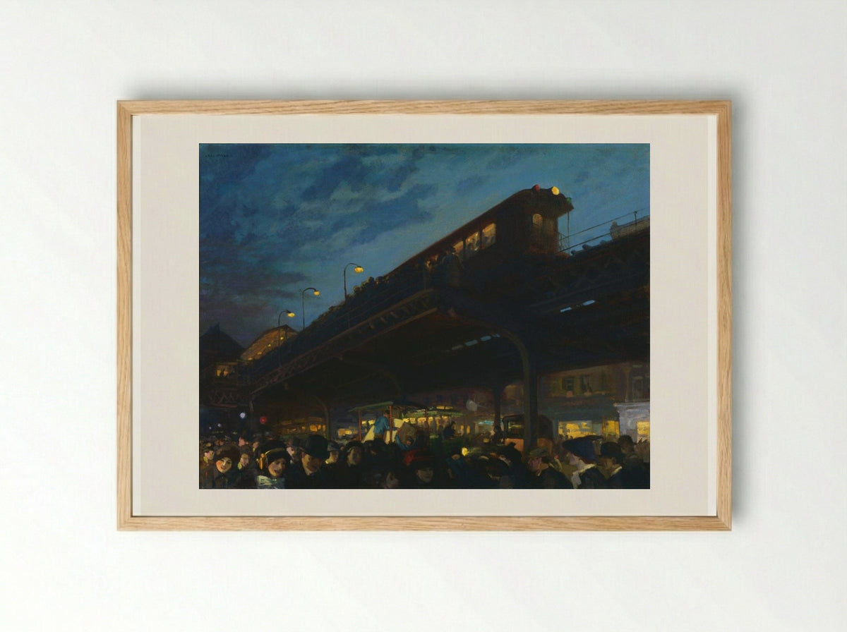 Six O'Clock, Winter - John French Sloan - Framed Print Wood