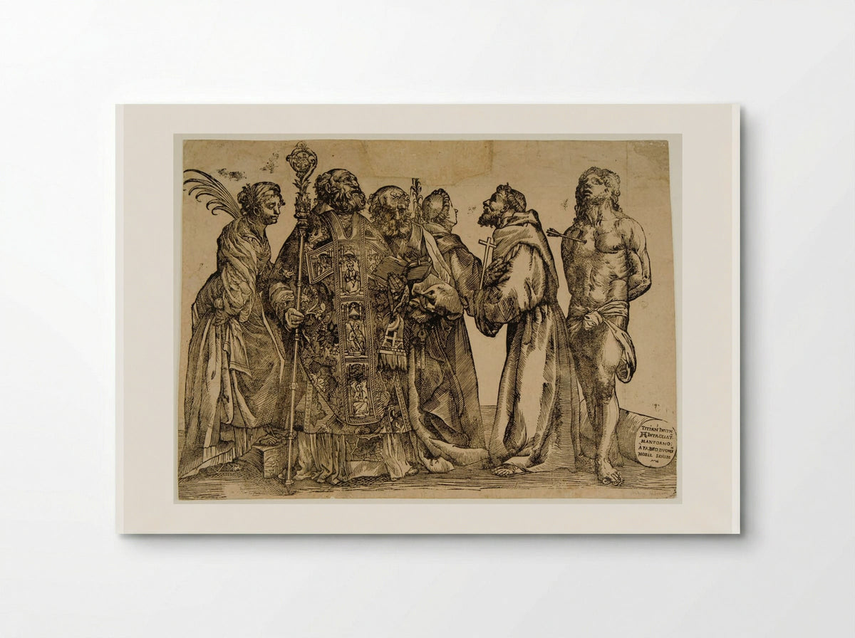 Six Saints (after Titian) - Andrea Andreani - Poster