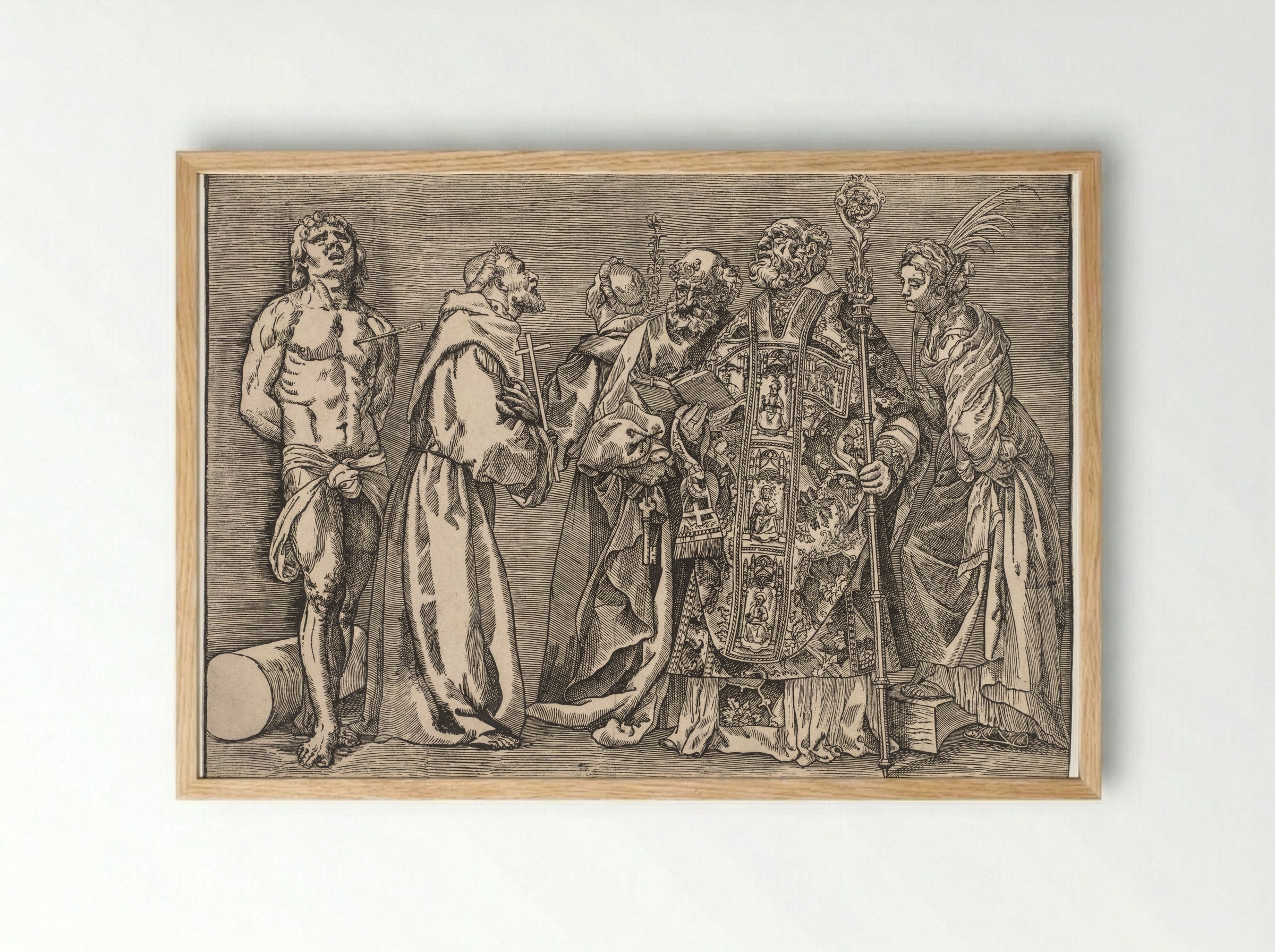 Six Saints - Nicolò Boldrini - Framed Print Wood