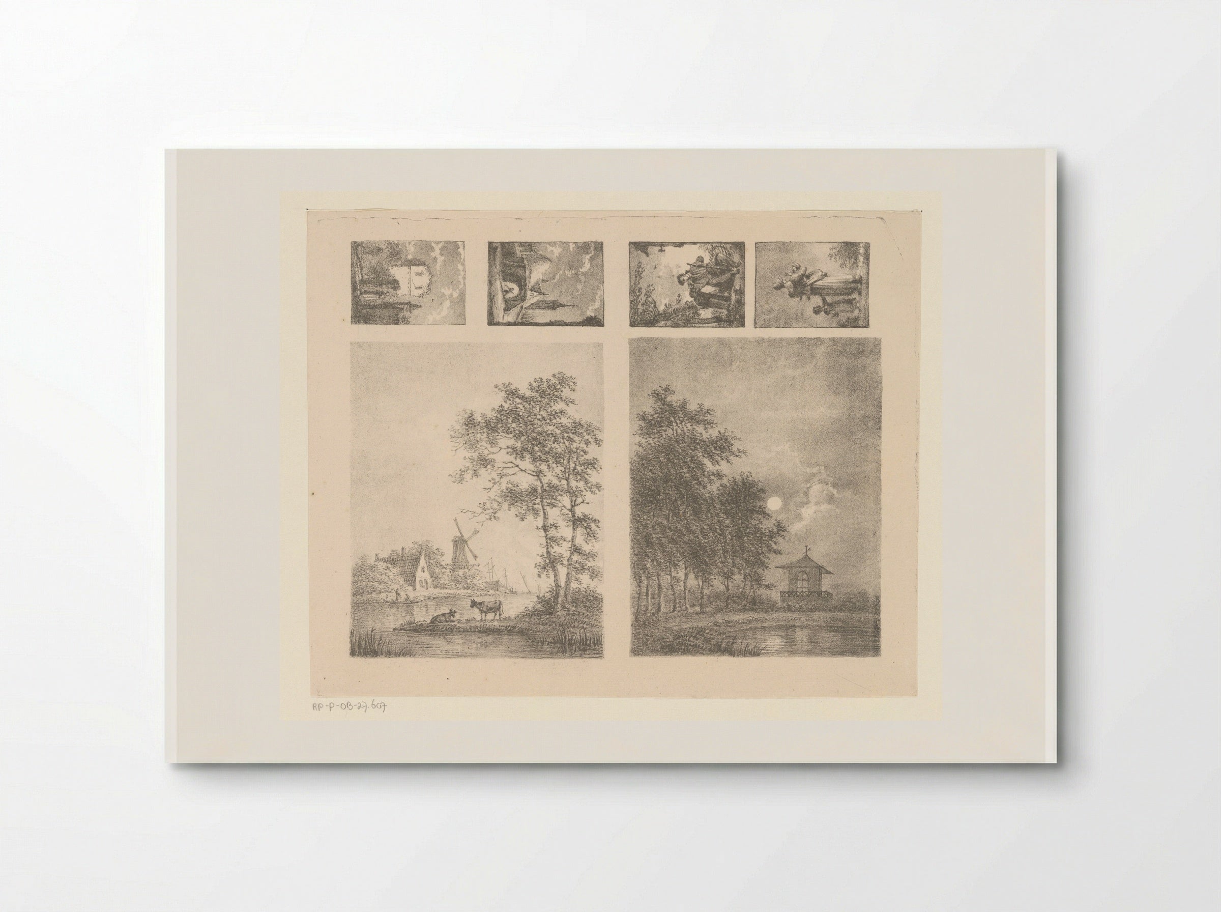 Six Scenes Including Landscapes, Cityscapes and Figures - Pieter Bartholomeusz. Barbiers - Poster