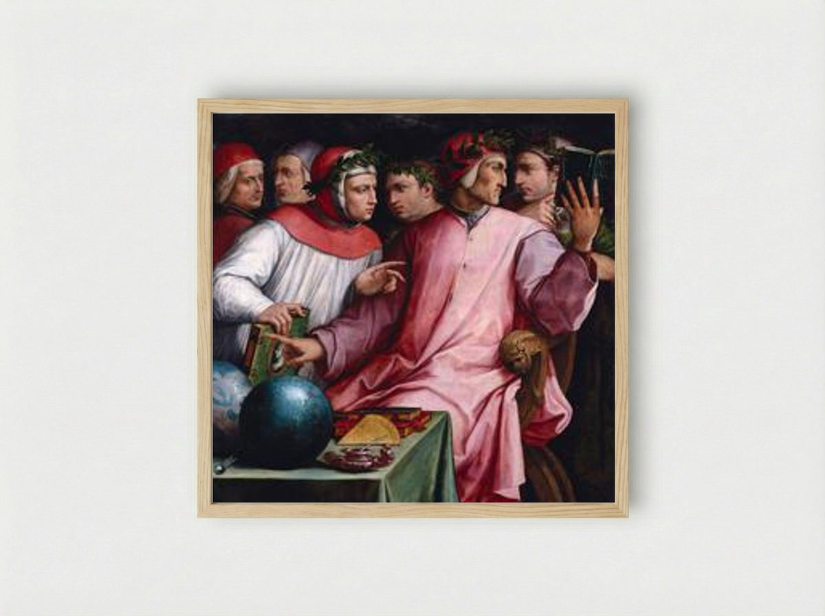 Six Tuscan Poets - Giorgio Vasari - Framed Print Wood