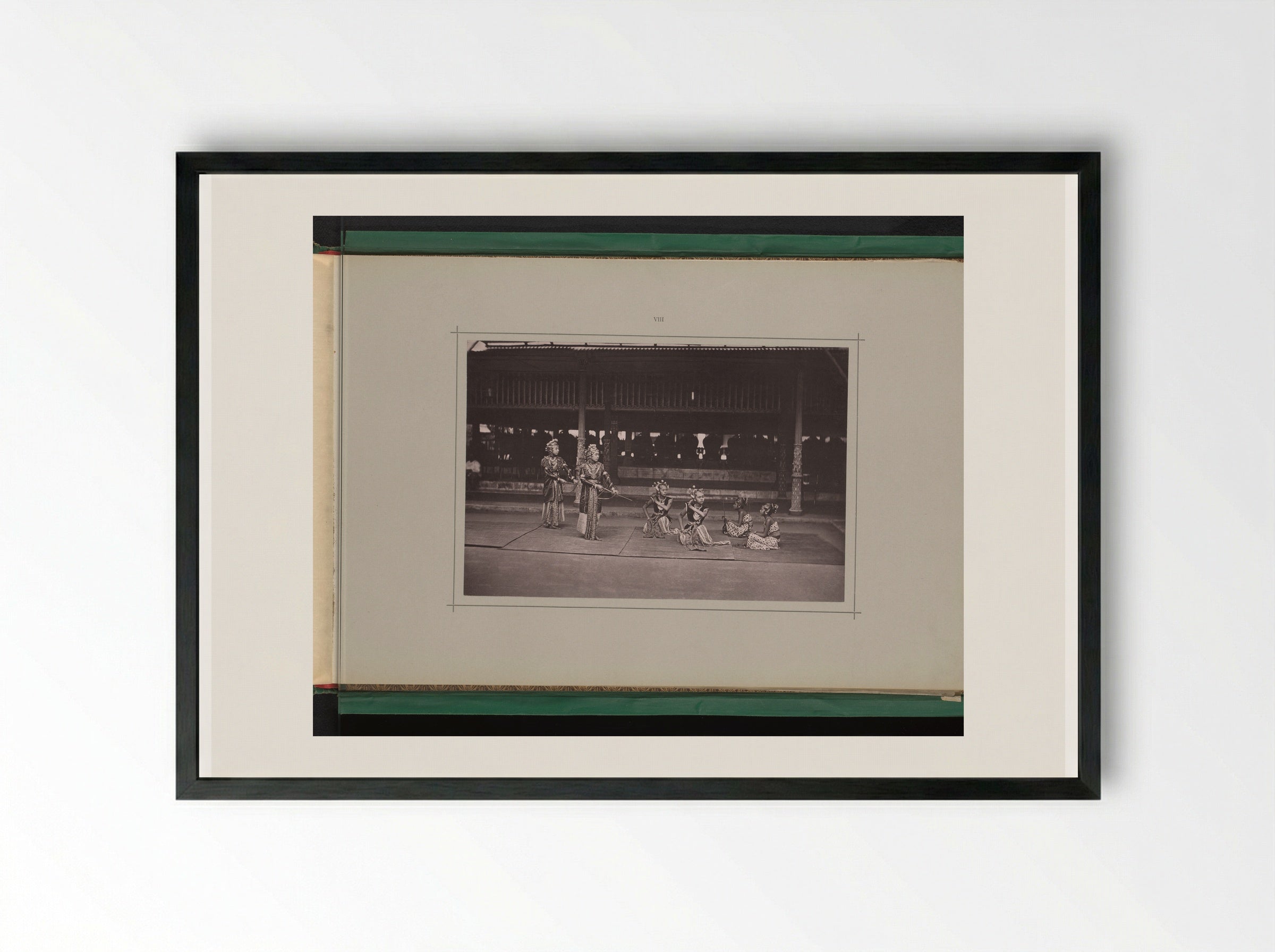 Six Young Women Performing a Play in the Kraton Ngayogyakarta Hadiningrat - Kassian Céphas - Framed Print Black