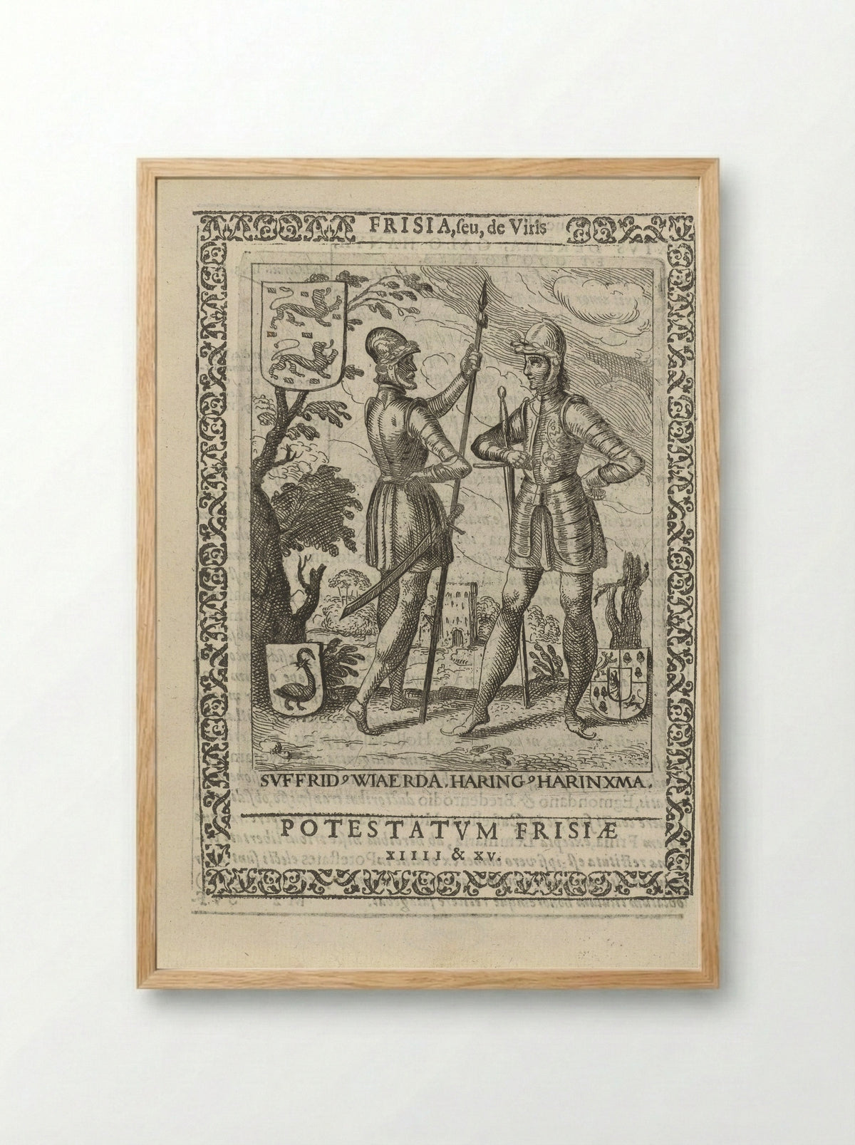 Sjoerd Wiarda en Haring Haringsma, 14e en 15e potestaat van Friesland - Pieter Feddes van Harlingen - Framed Print Wood