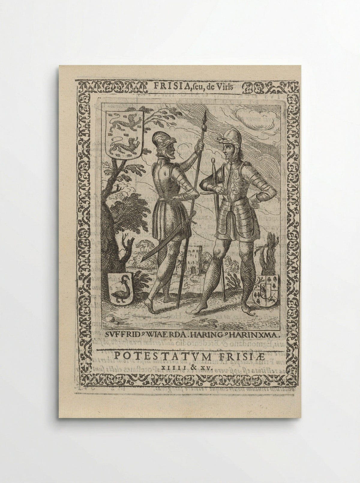 Sjoerd Wiarda en Haring Haringsma, 14e en 15e potestaat van Friesland - Pieter Feddes van Harlingen - Poster