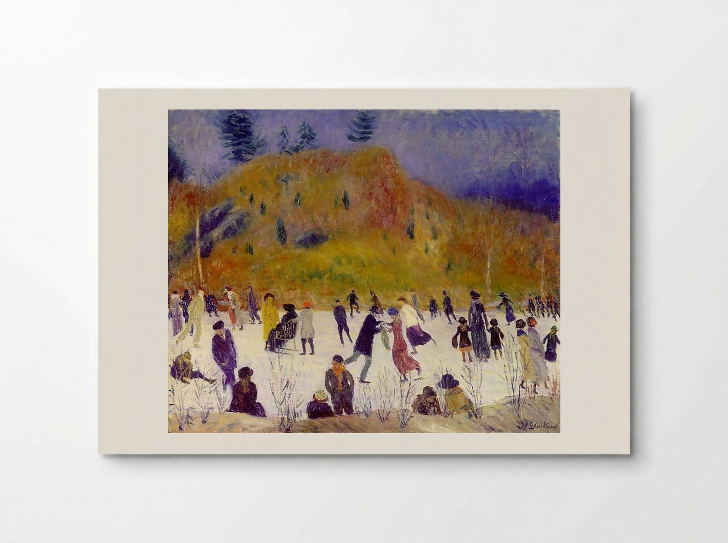 Skating in Central Park - William James Glackens - Poster