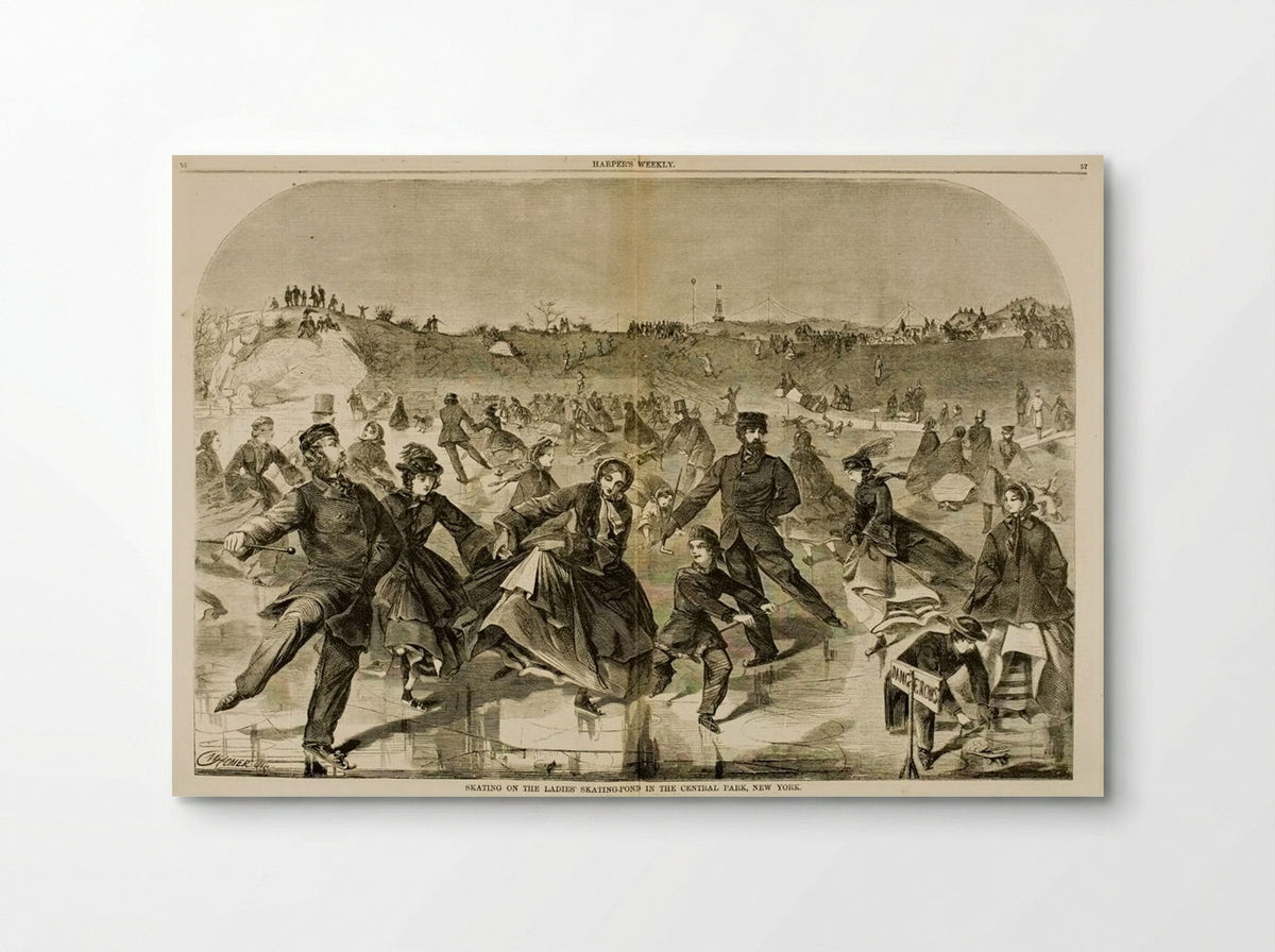 Skating on the Ladies' Skating Pond in Central Park, New York - Winslow Homer - Poster