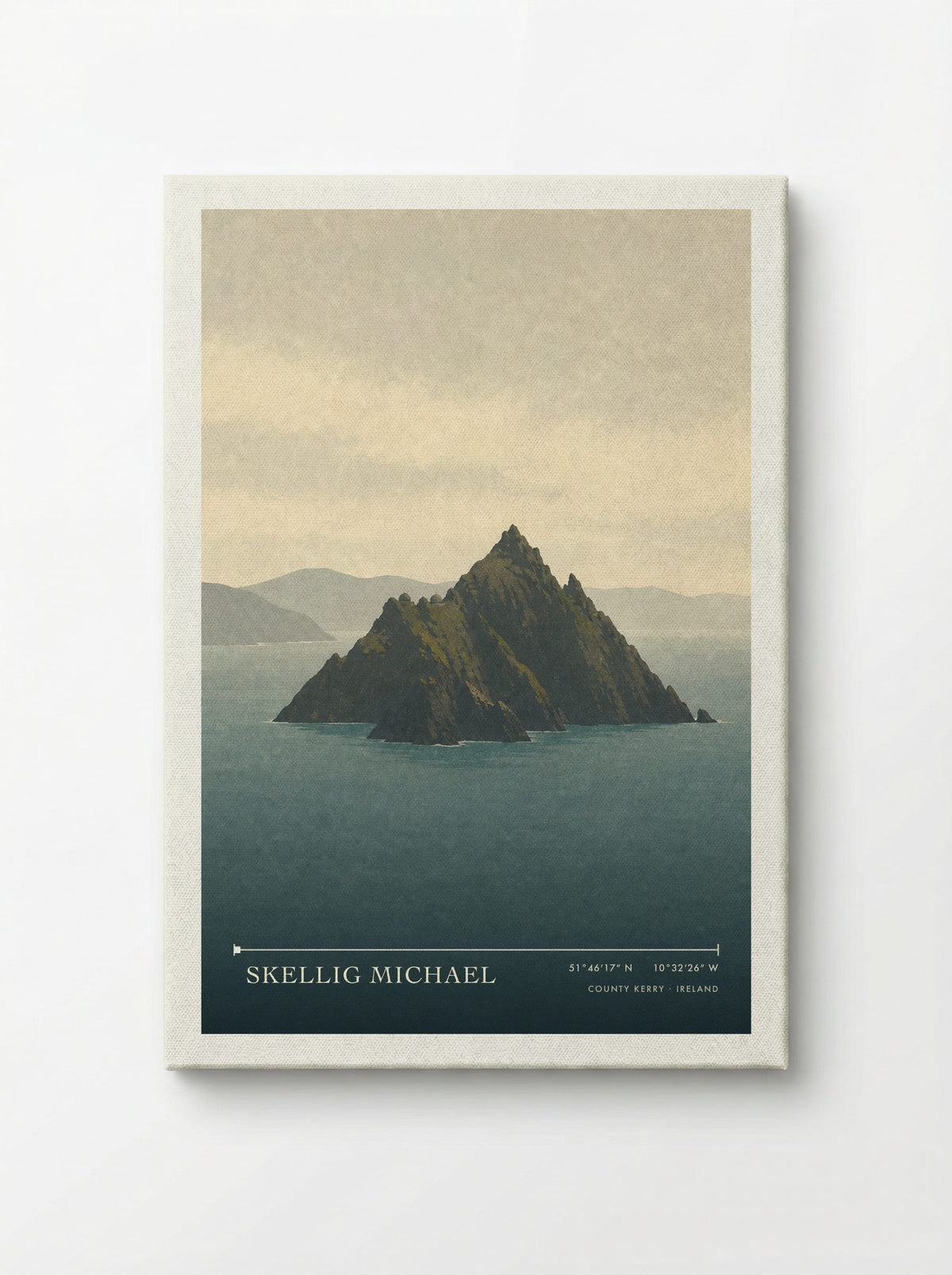 Skellig Michael Travel Poster Artwork - Canvas
