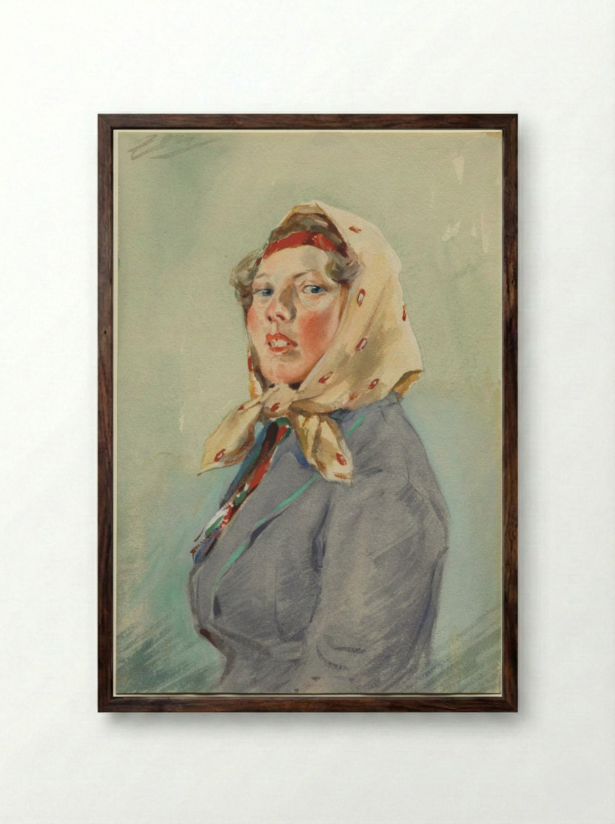 Skerikulla - Anders Zorn - Framed Print Dark Wood
