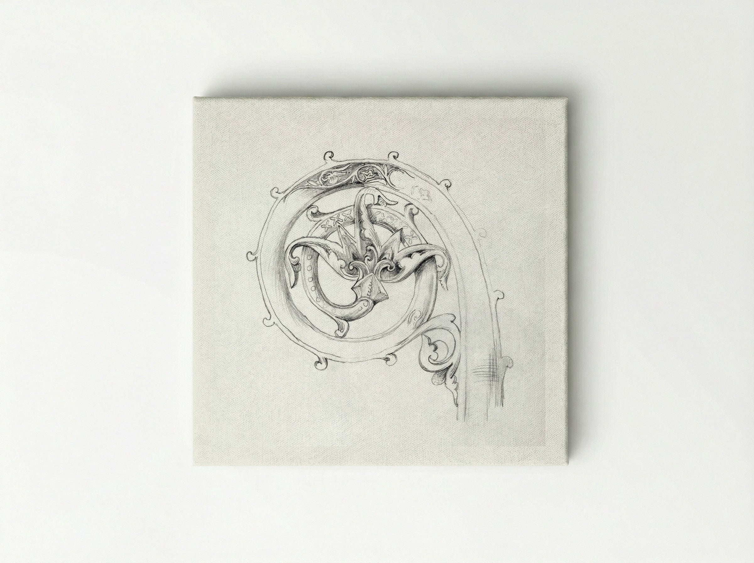 Sketch of Byzantine Ornament - Edward Burne-Jones - Canvas