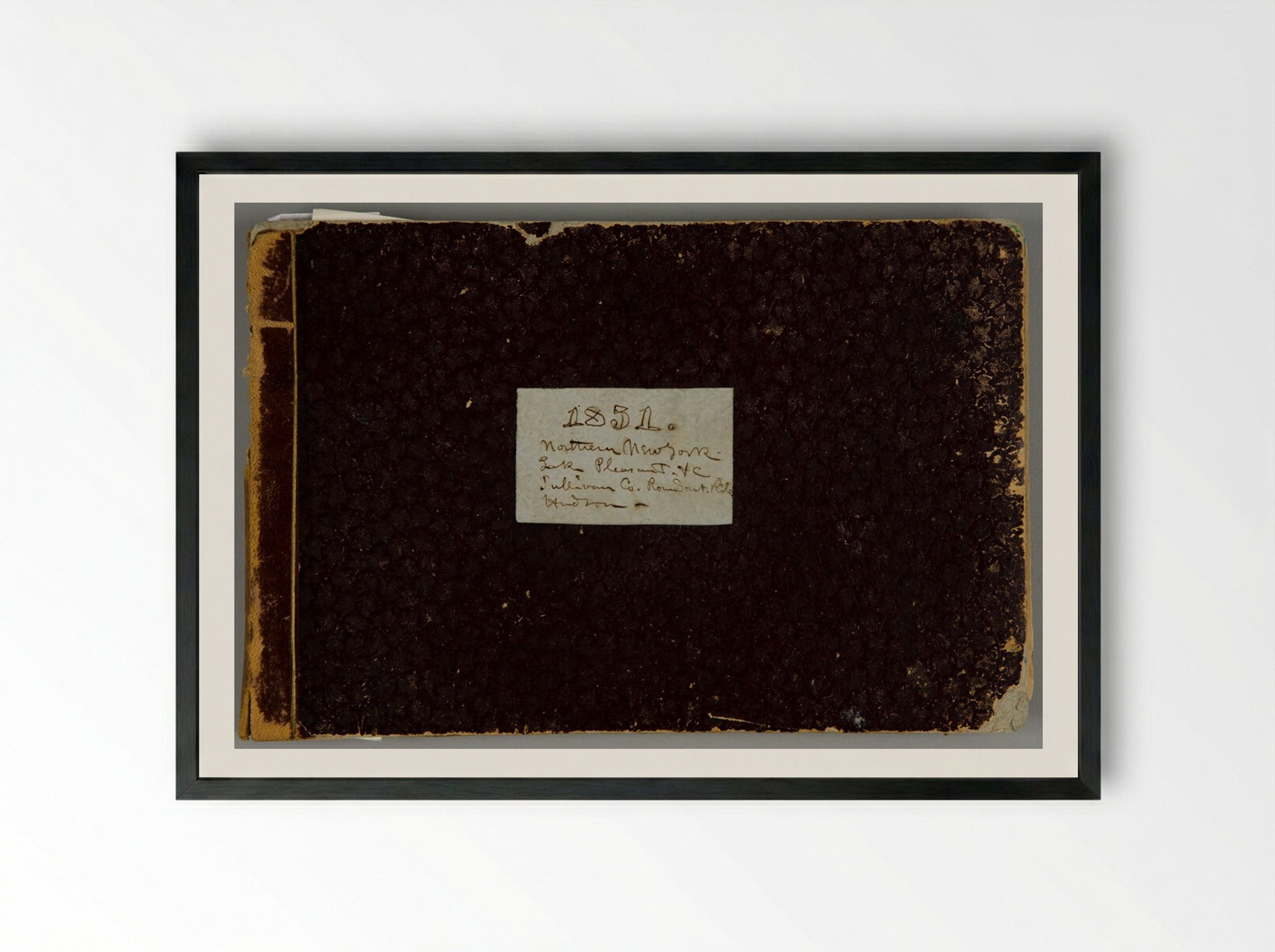 Sketchbook (1851, Northern New York) - Sanford Robinson Gifford - Framed Print Black