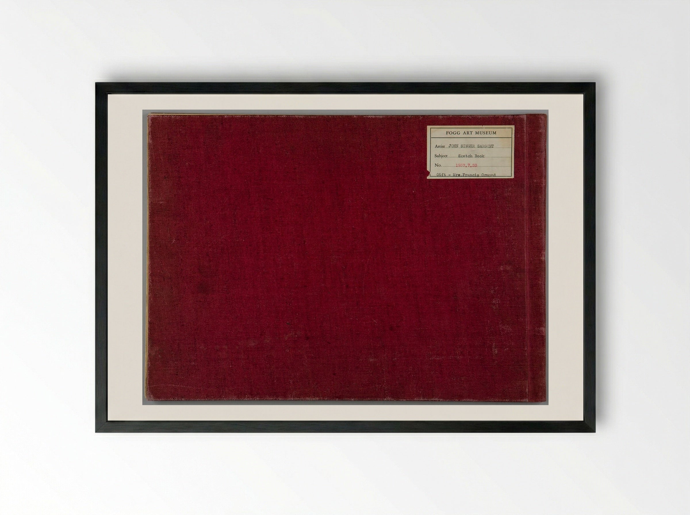 Sketchbook: Soldiers (Cover) - John Singer Sargent - Framed Print Black