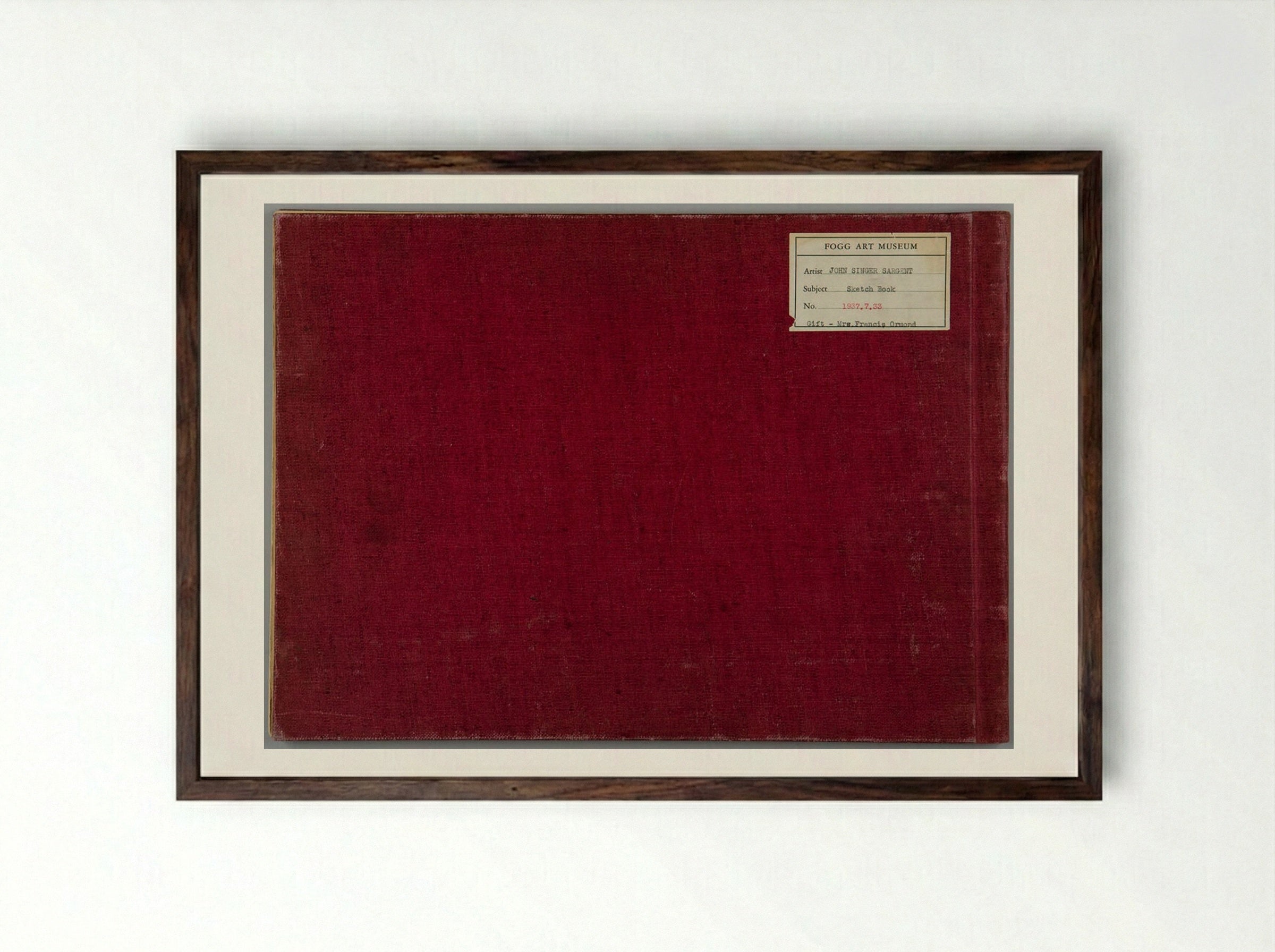 Sketchbook: Soldiers (Cover) - John Singer Sargent - Framed Print Dark Wood