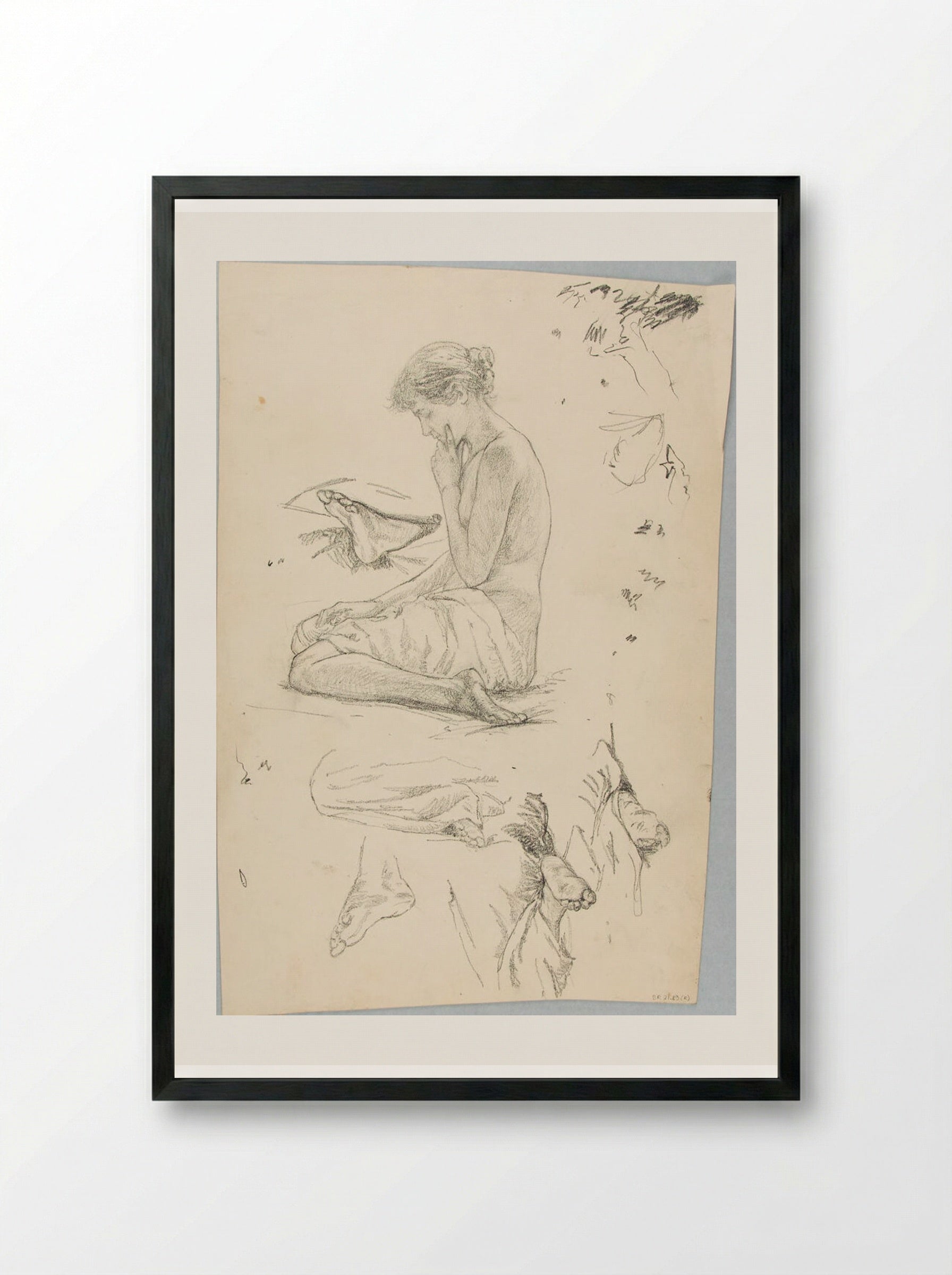 Sketches of the Human Body - William Valentine Schevill - Framed Print Black