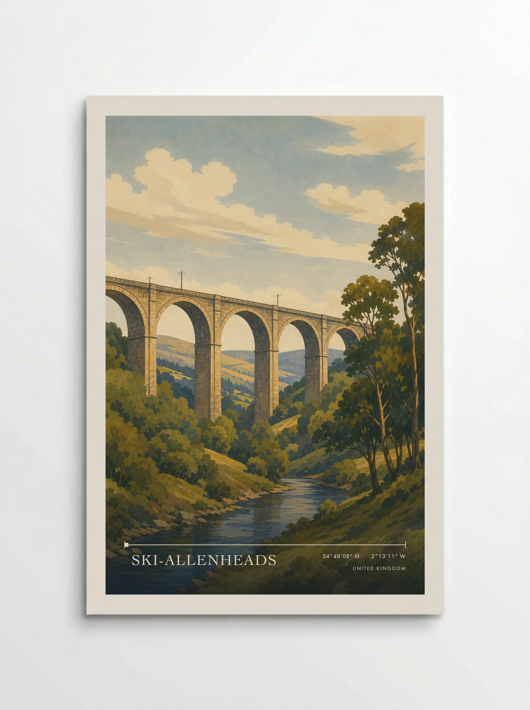 Ski-Allenheads United Kingdom Travel Poster - Poster