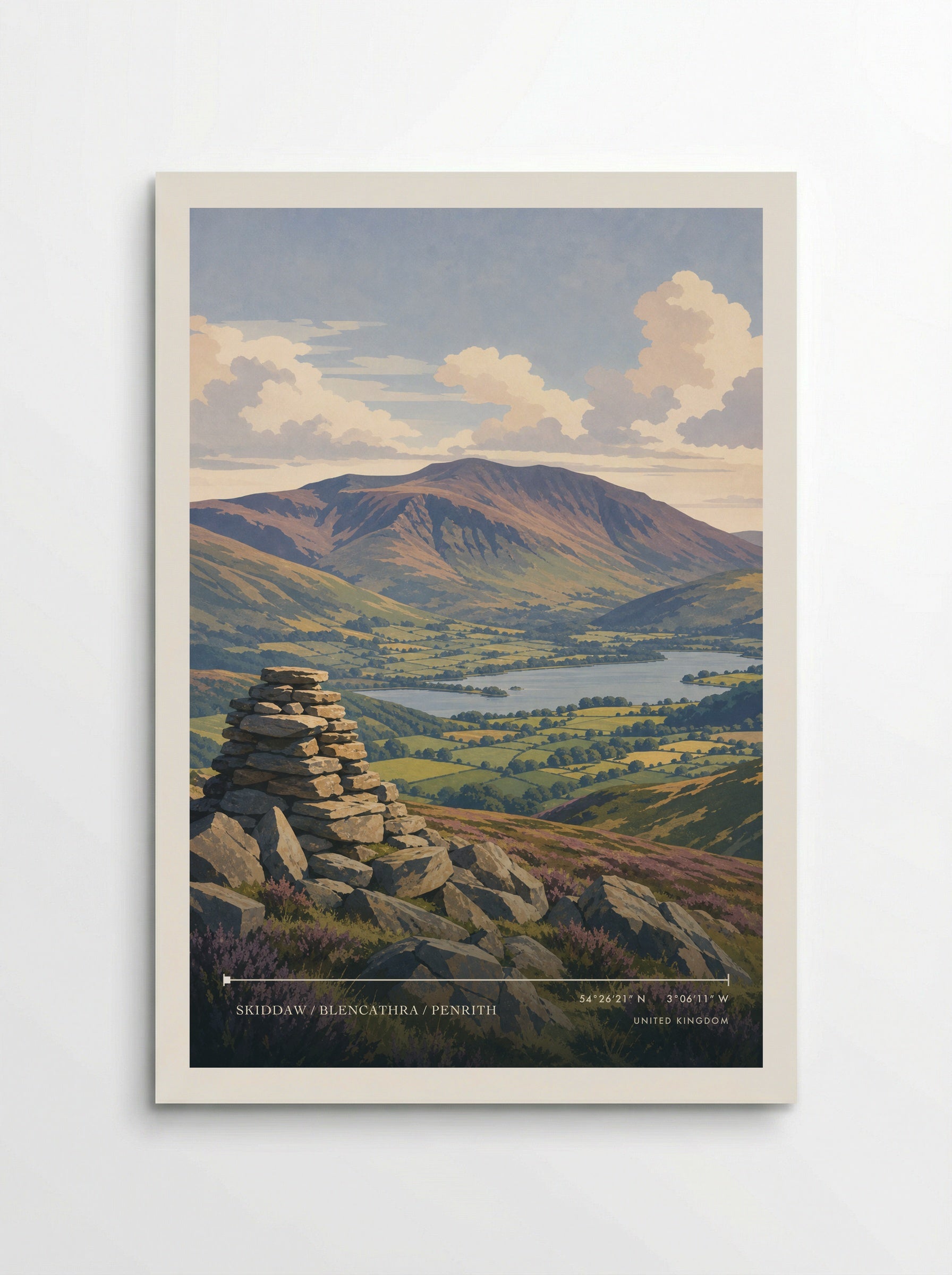 Skiddaw / Blencathra / Penrith United Kingdom Travel Poster - Poster