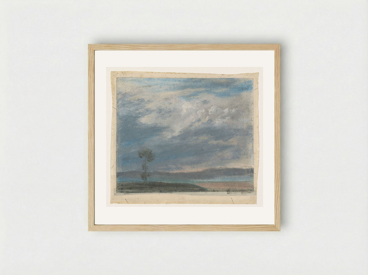 Sky Study with a Tree - Elisabeth Louise Vigée-LeBrun - Framed Print Wood