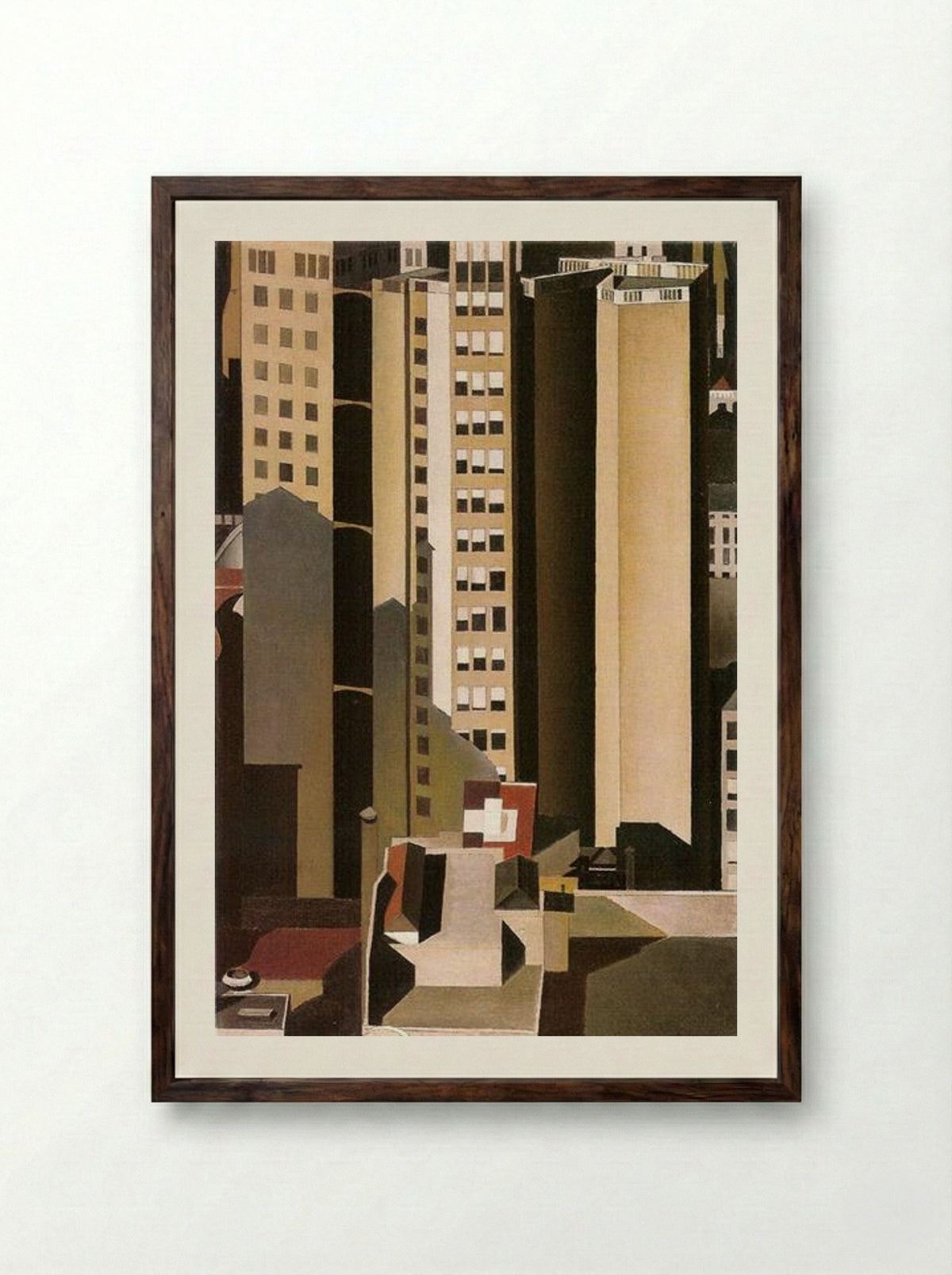 Skyscrapers - Charles Sheeler - Framed Print Dark Wood