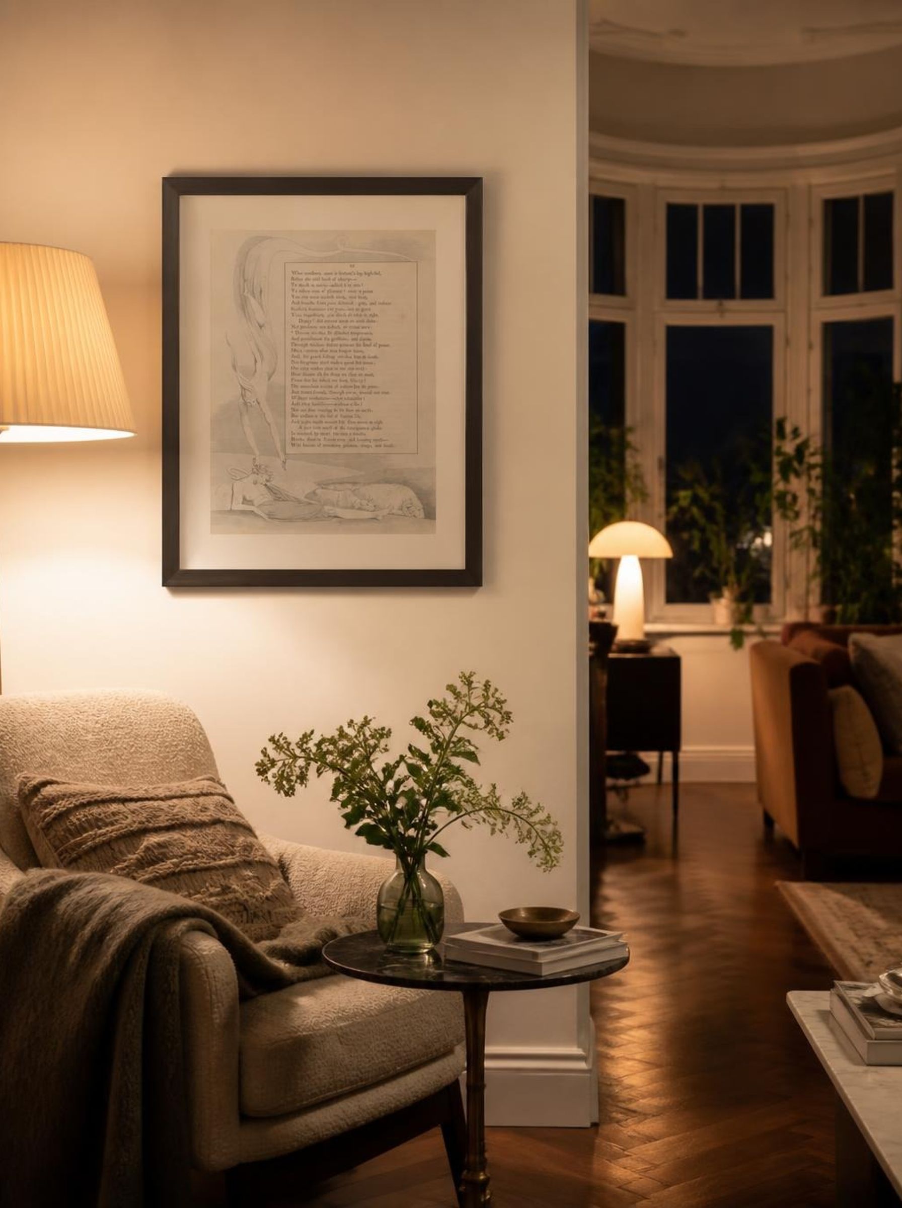 Slapende herder en vliegend figuur - William Blake - Lifestyle