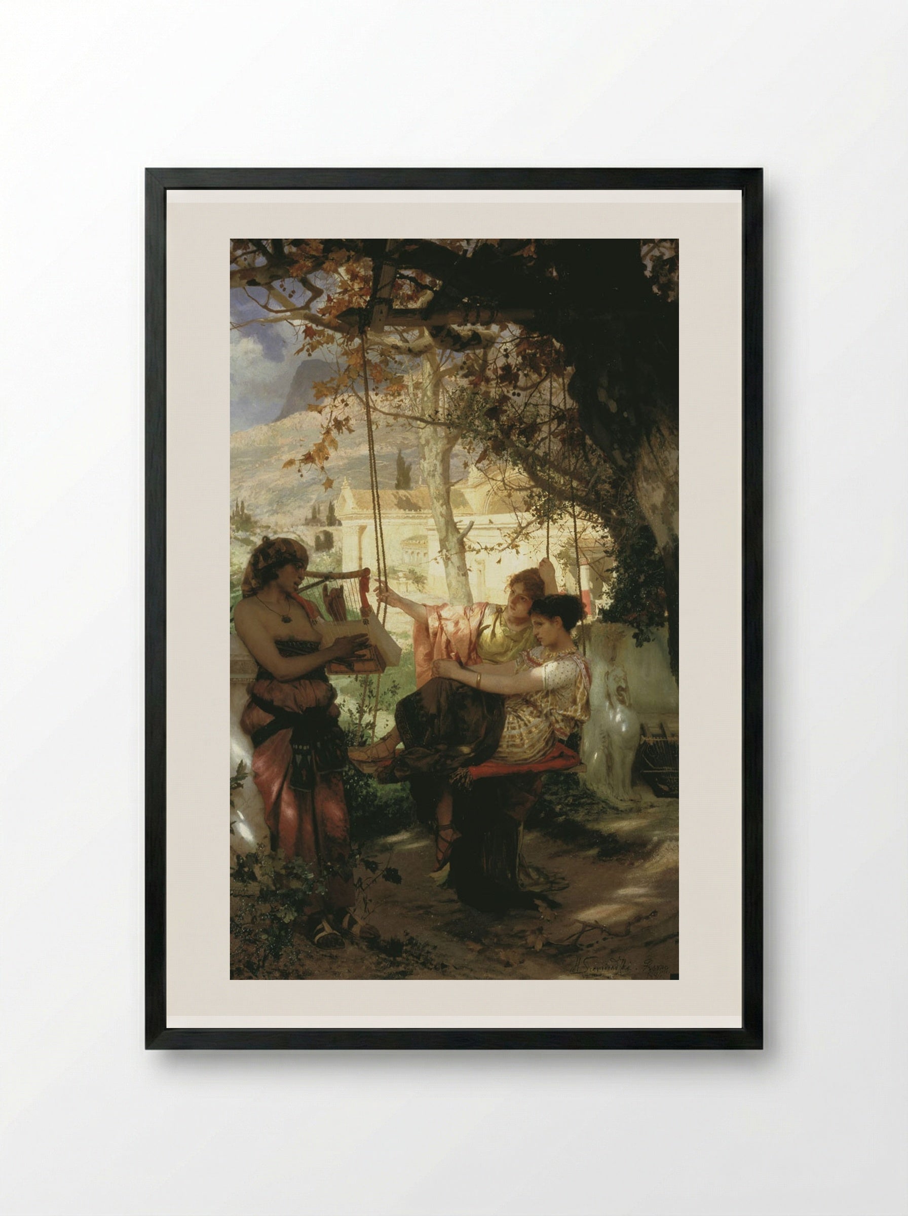 Slave's Song - Henryk Siemiradzki - Framed Print Black