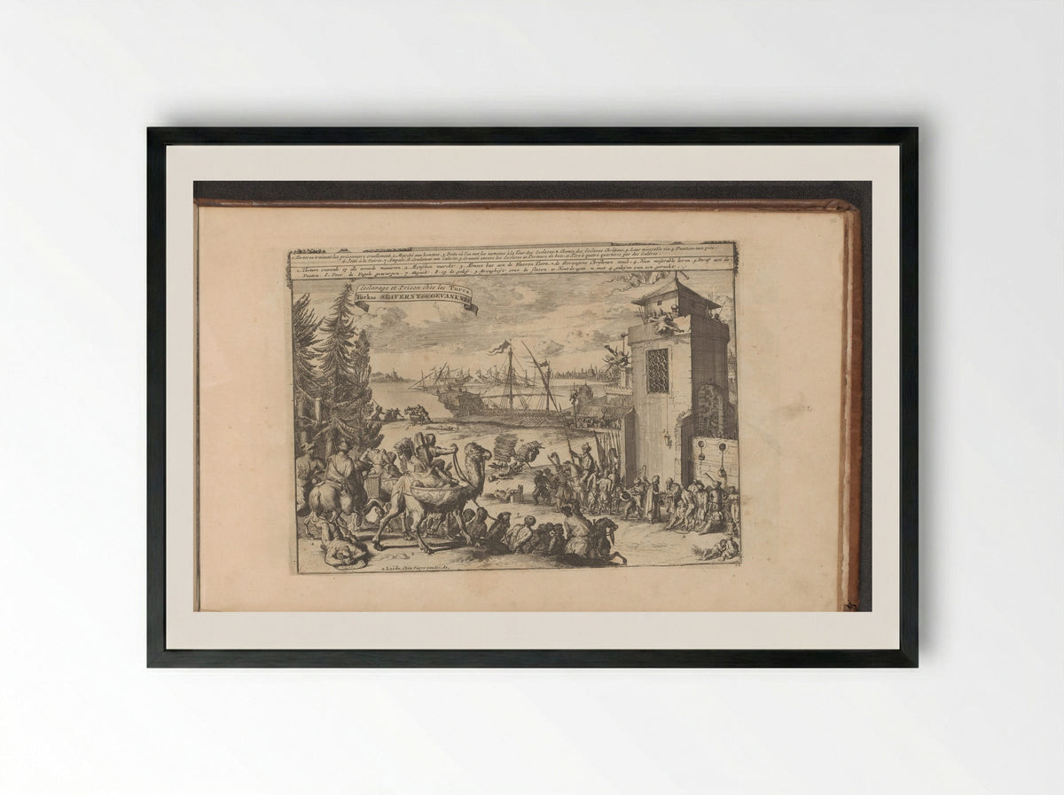 Slavernij en gevangenschap in het Ottomaanse Rijk - Romeyn de Hooghe - Framed Print Black