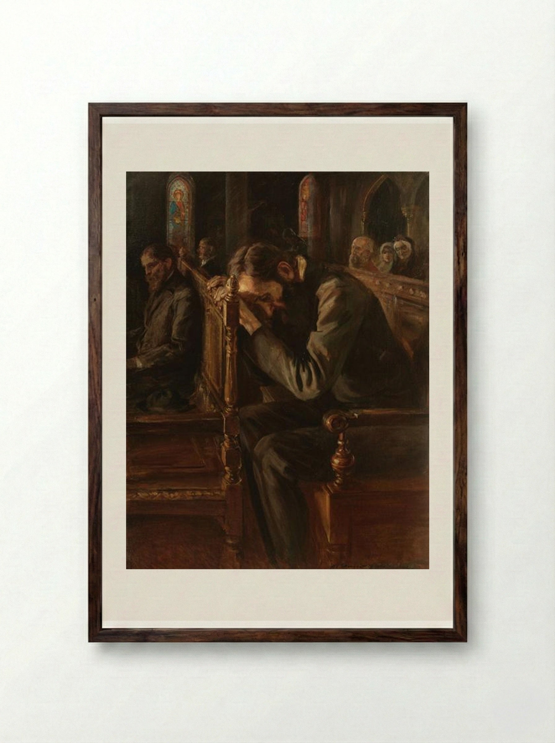 Slavic Souls (Crime and Punishment) - Nicolae Vermont - Framed Print Dark Wood
