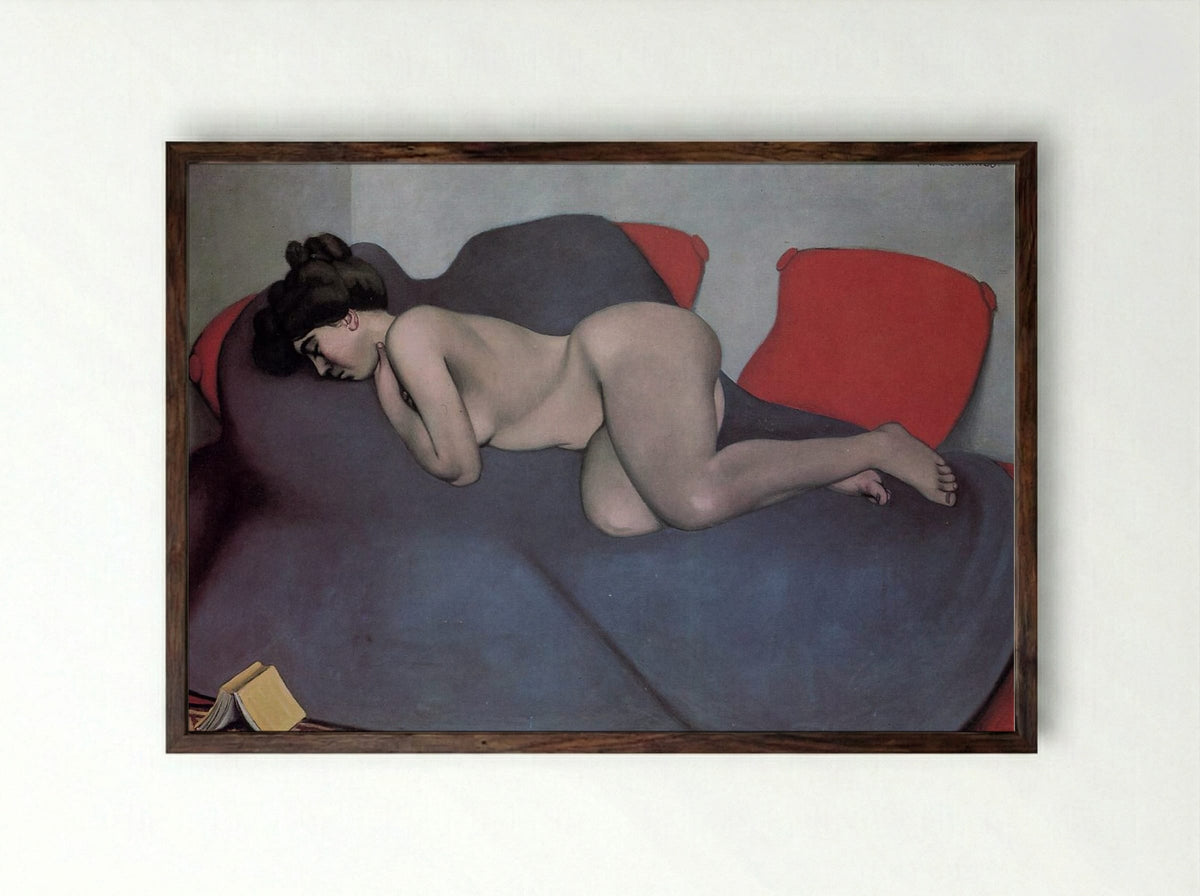 Sleep - Félix Vallotton - Framed Print Dark Wood