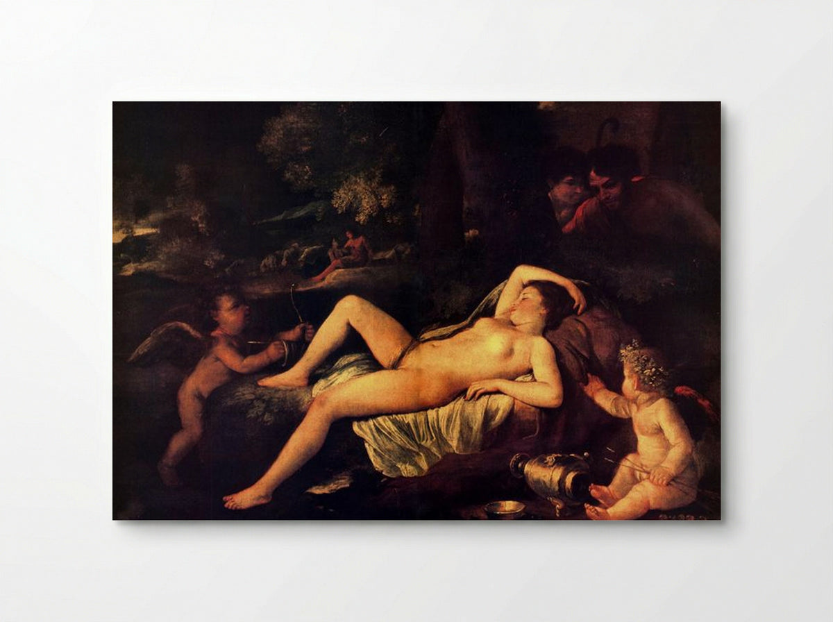 Sleeping Venus and Cupid - Nicolas Poussin - Poster