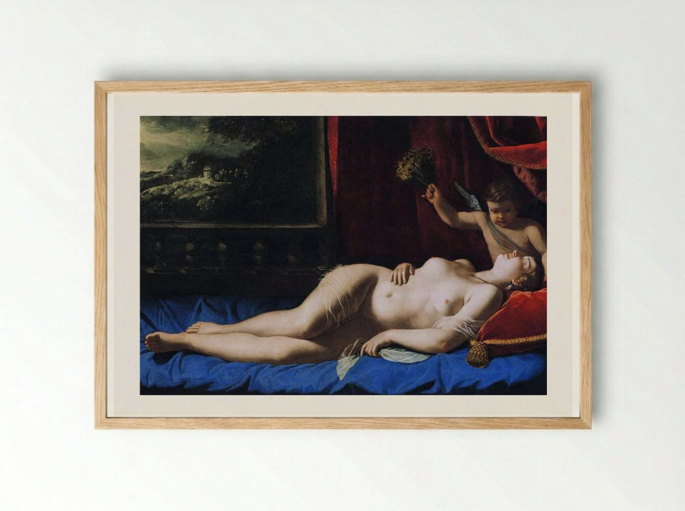 Sleeping Venus - Artemisia Gentileschi - Framed Print Wood