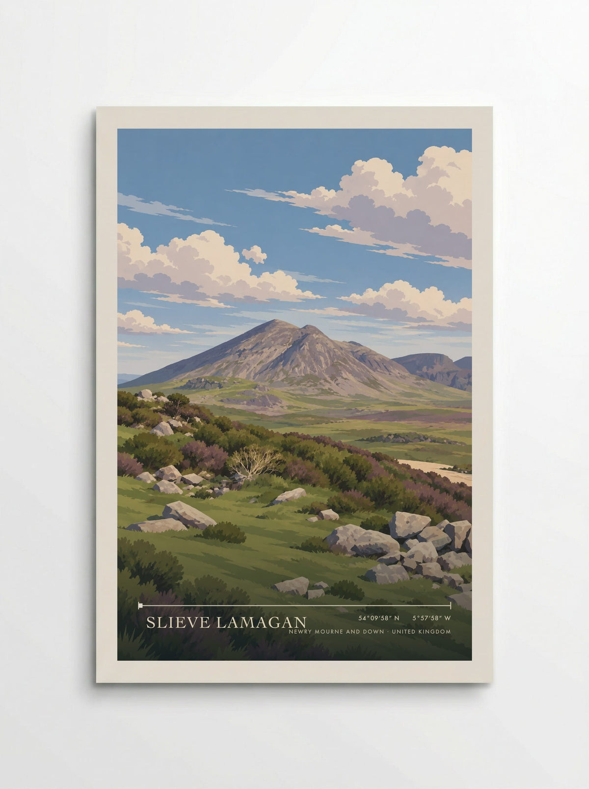 Slieve Lamagan, Newry Mourne and Down | Travel Poster - Poster