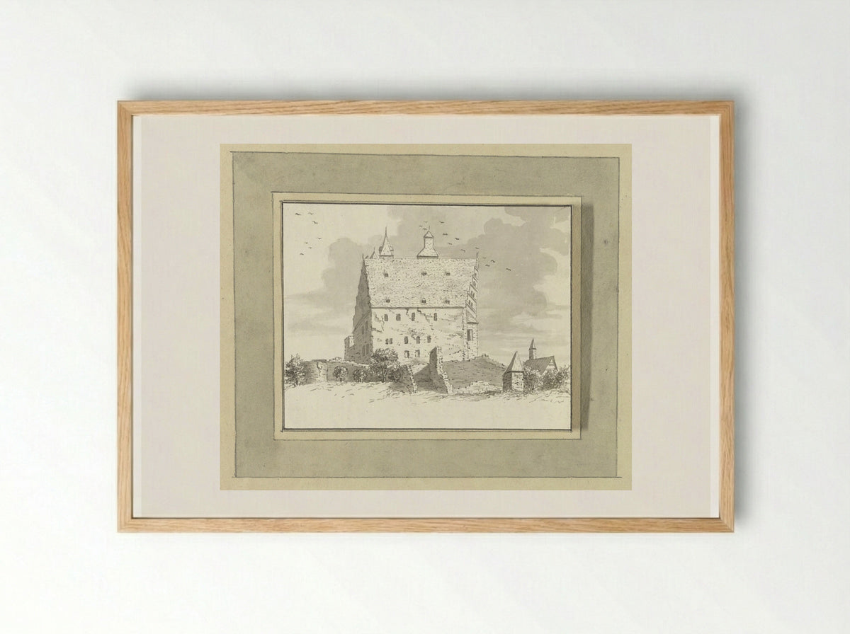 Slot te Kronenburg bij Frankfurt am Main - Ernst Willem Jan Bagelaar - Framed Print Wood