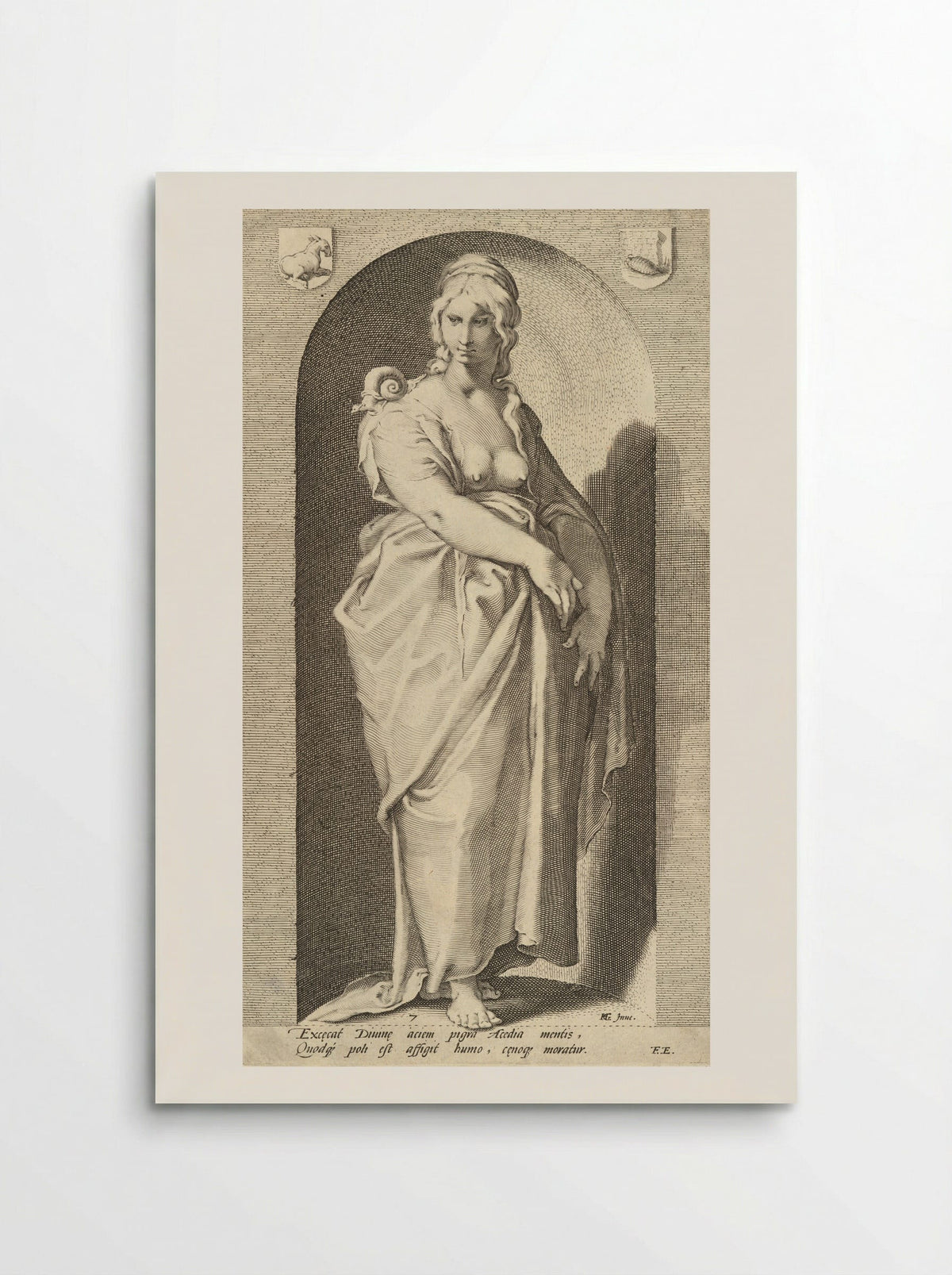 Sloth (Acedia) - Jacob Matham - Poster