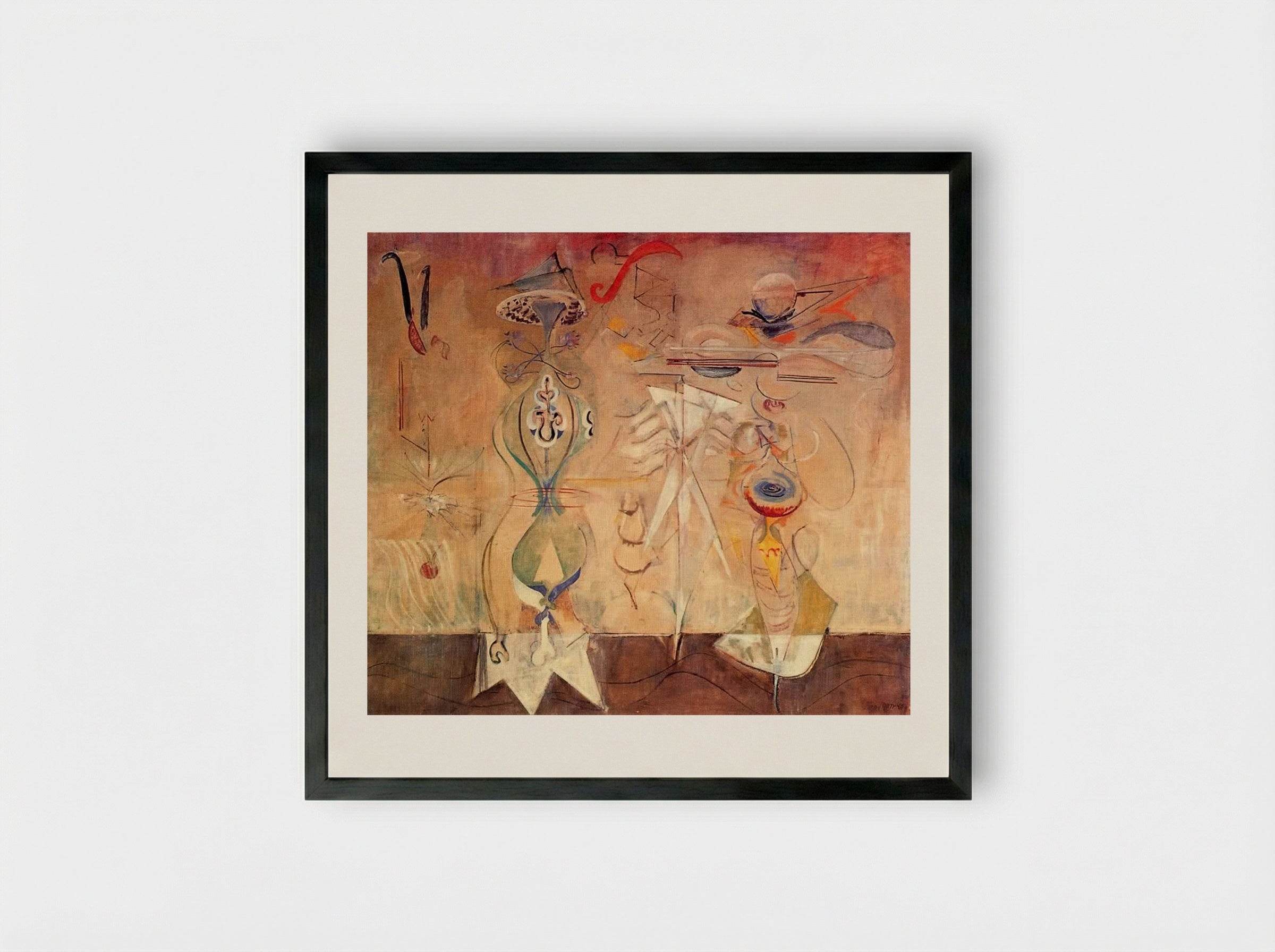 Slow Swirl at the Edge of the Sea - Mark Rothko - Framed Print Black